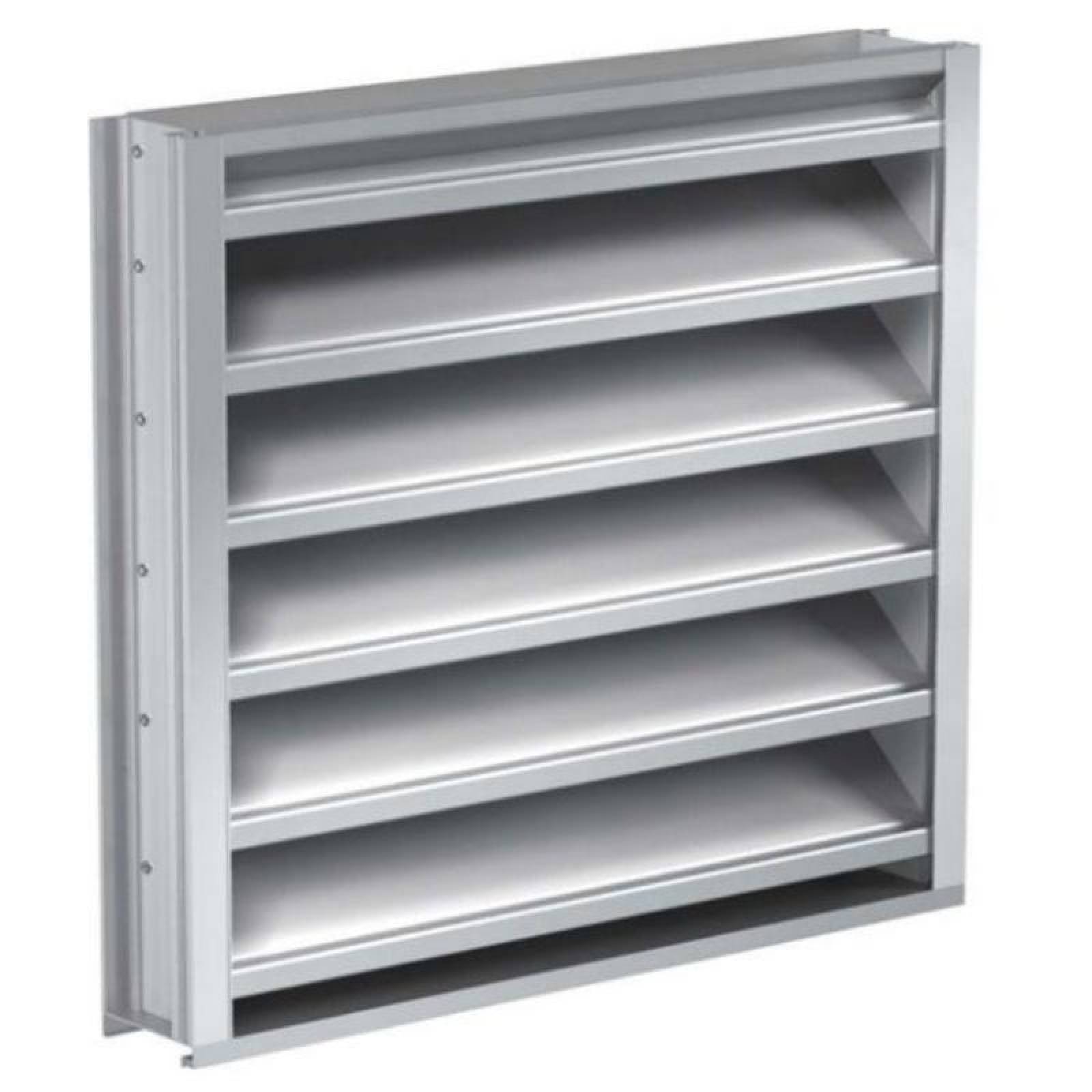 Rejilla Louver Ensamble Robusto, MXRGS-075, 12x39x3", BasexAlturaxFondo. Acero Blanco, c/malla, RigidStorm