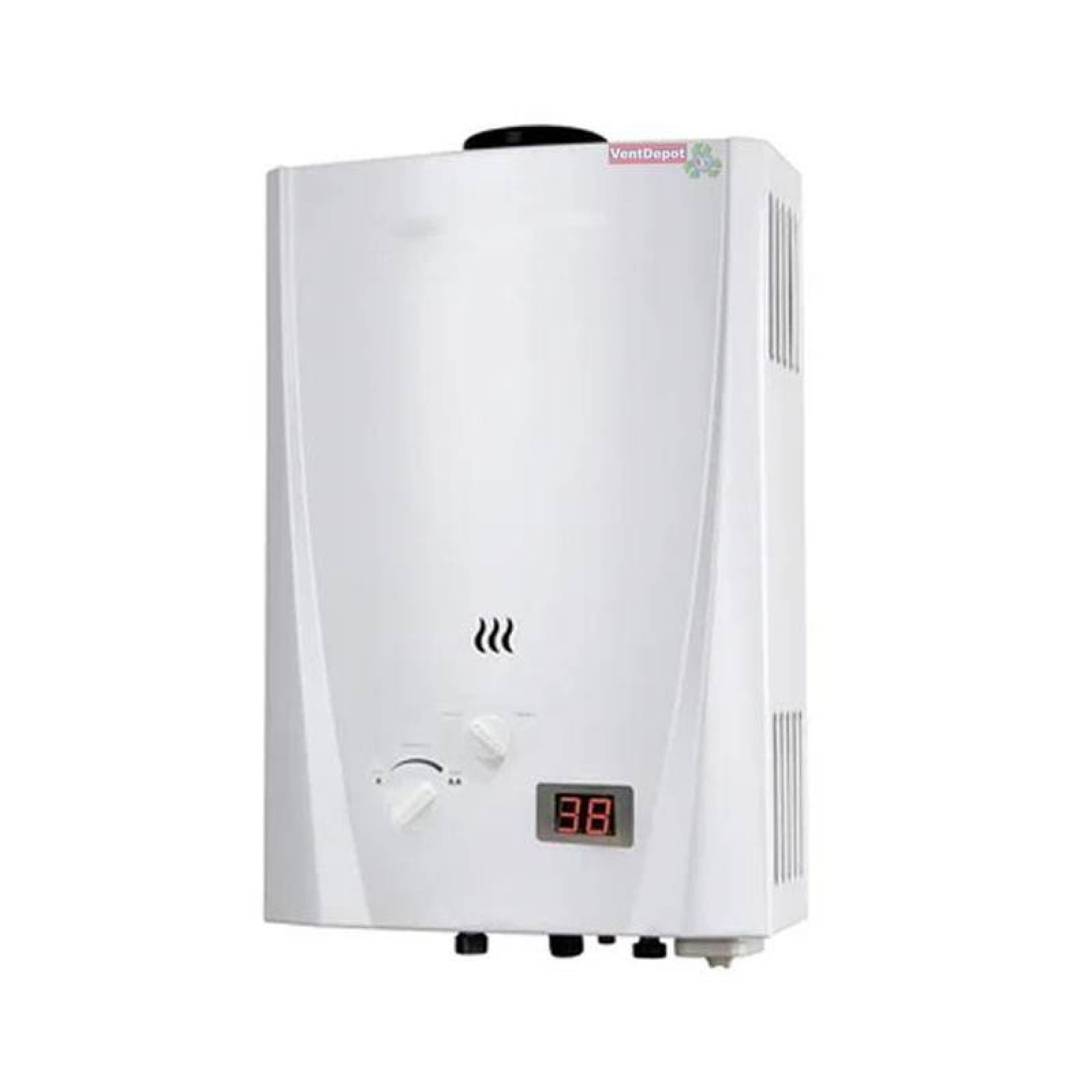 Boiler de Agua para Casa de Campo, MXHUT-002-11, 1,5 Servicio, 10L/min, 120V/1f/60Hz, Gas LP, HeaTurbo