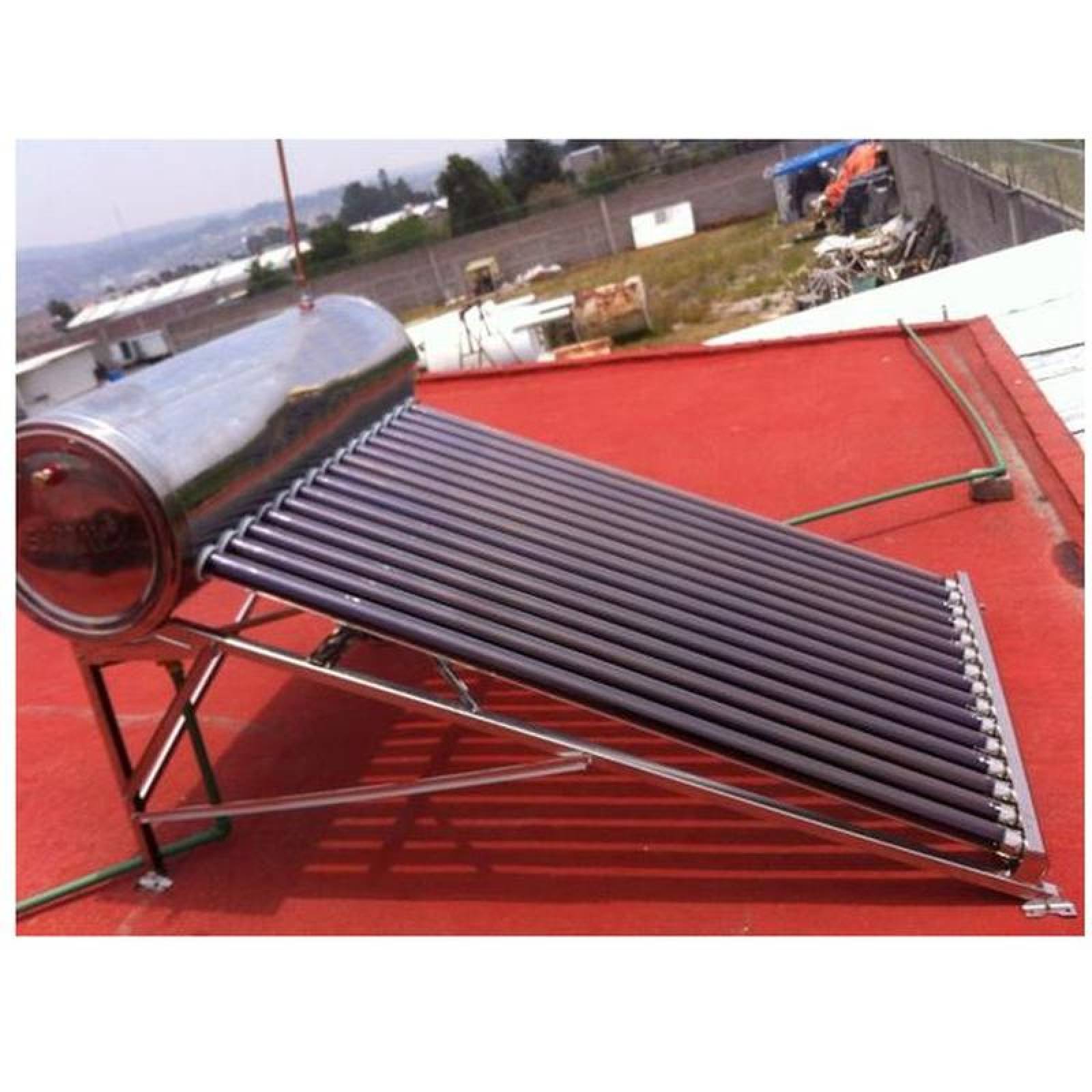 Panel Solar para Agua Eficiente MXHSR-001-9 120 L 12 Tubos 31,7 Galones 6 Lmin 0,1Kgcm2 60C a 70C 4 Servicios Borosilicato, HeatSolar