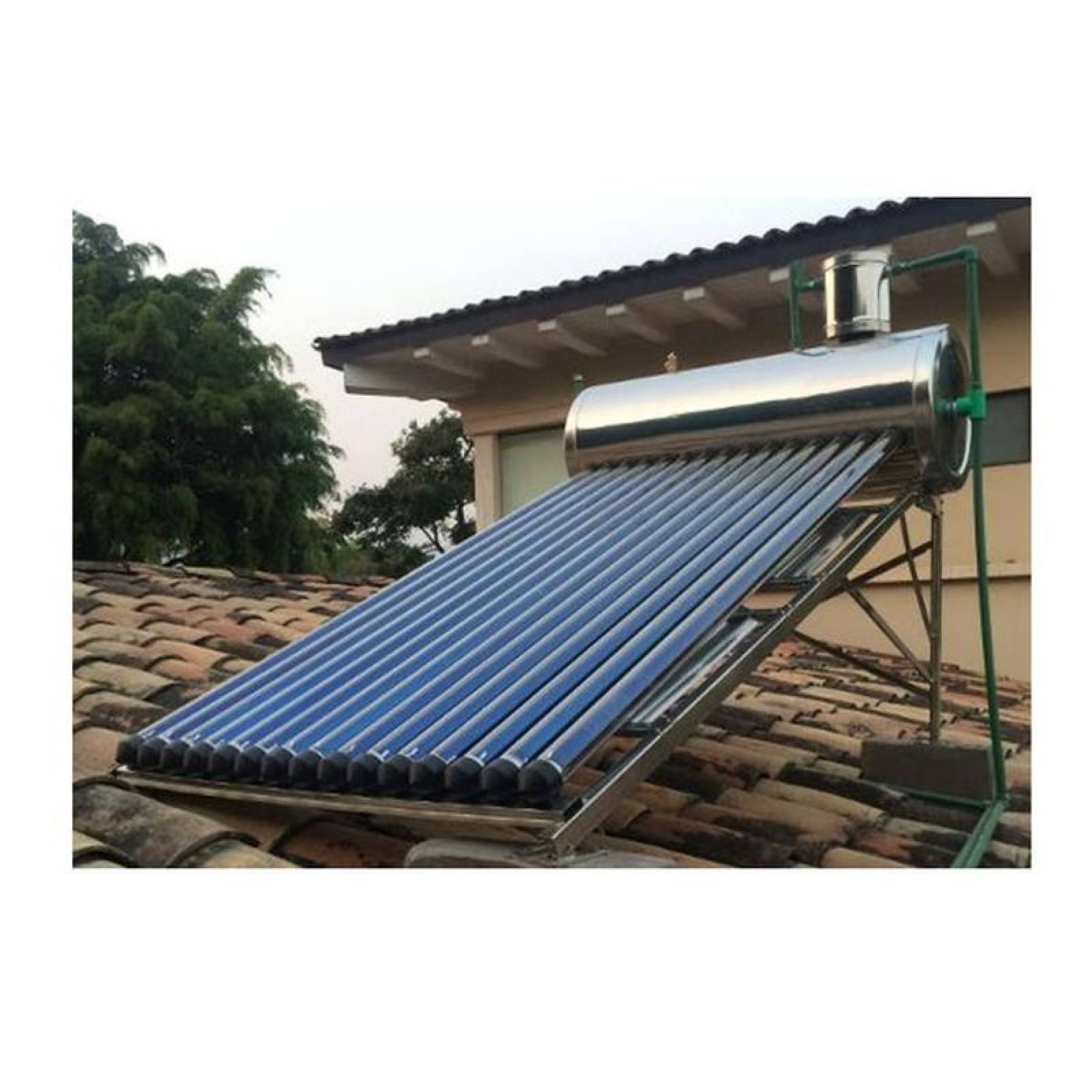 Panel Solar para Gimnasio MXHSR-001-14 120 L 12 Tubos 31,7 Galones 6 Lmin 0,1Kgcm2 60C a 70C 4 Servicios Borosilicato, HeatSolar