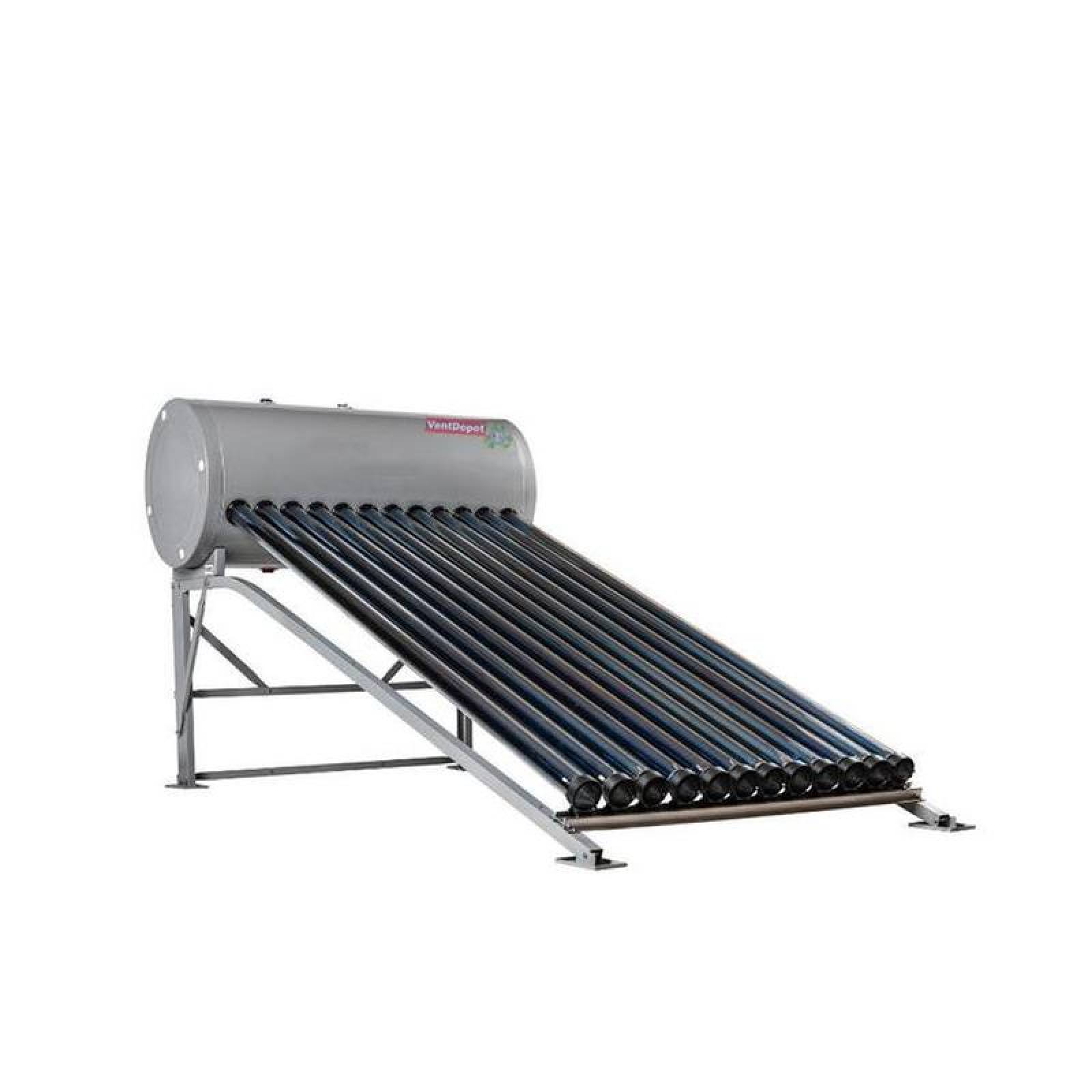 Panel Solar para Baños Publicos MXHSR-001-15 120 L 12 Tubos 31,7 Galones 6 Lmin 0,1Kgcm2 60C a 70C 4 Servicios Borosilicato, HeatSolar