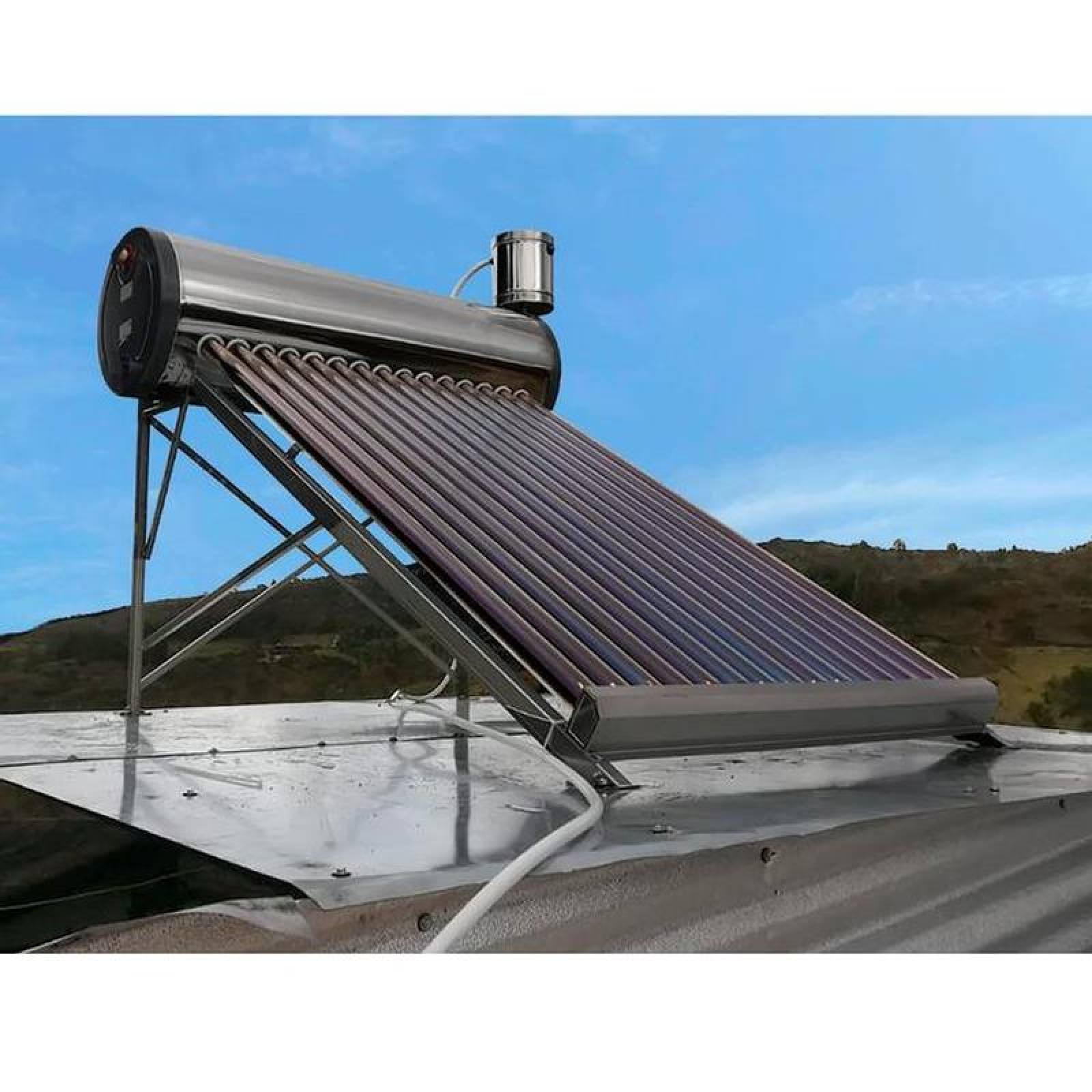 Panel Solar para Hoteles MXHSR-002-5 150 L 15 Tubos 39,6 Galones 6 Lmin 0,1Kgcm2 60C a 70C 5 Servicios Borosilicato, HeatSolar