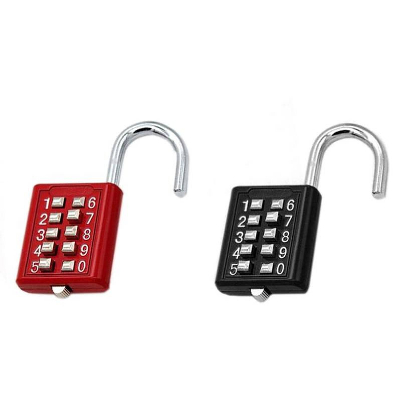 Candados con Contraseña Antirrobo, MXPSR-009-2, 3Pzas, 10 Teclas, Amarillo, Mecánico, Acero Inox., PassColors