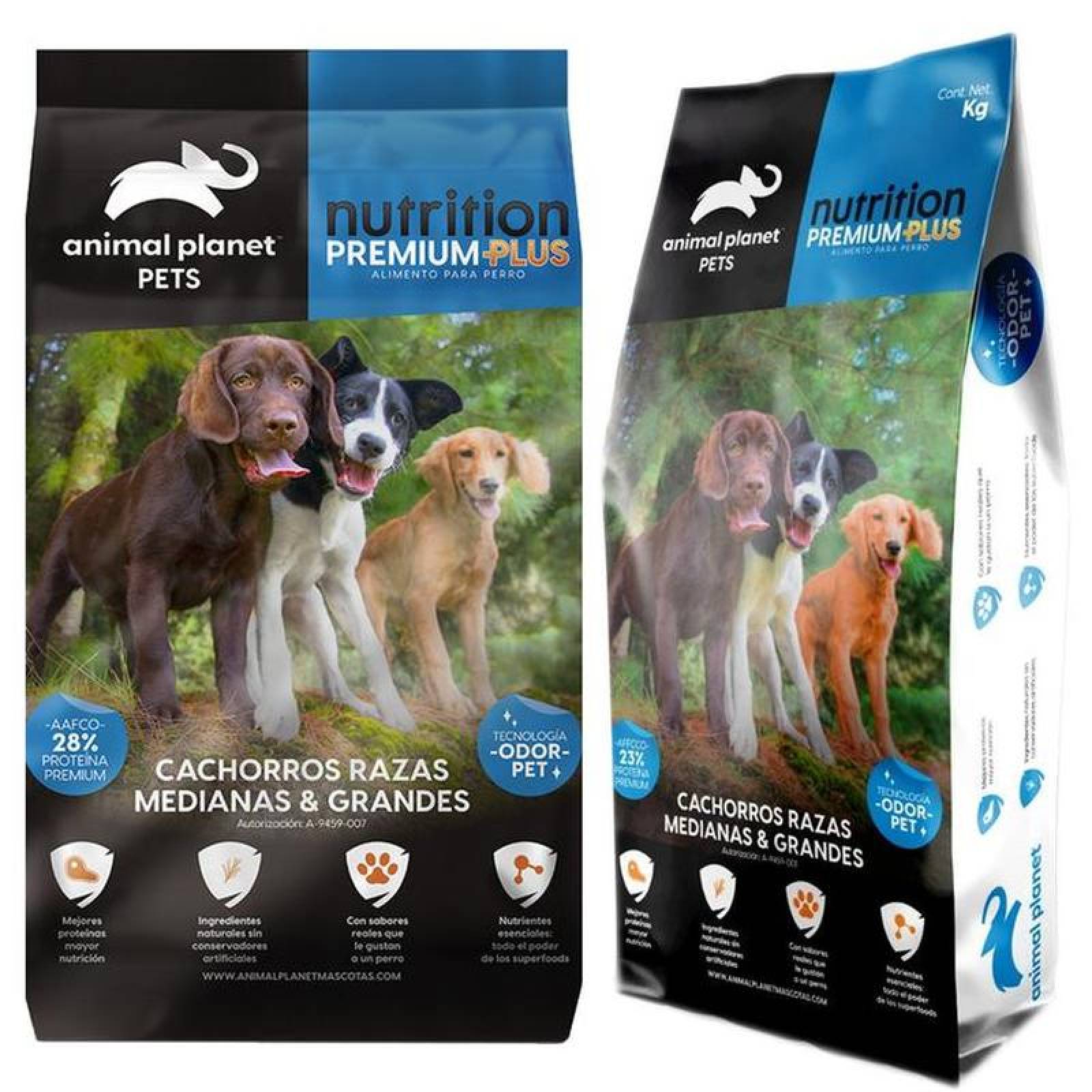 Alimento con Conservador Natural MXAPC-001-5 2 Kg Croquetas Cachorro Raza Mediana y Grande, Animal Planet Nutrition Cachorro Razas Medianas y Grandes