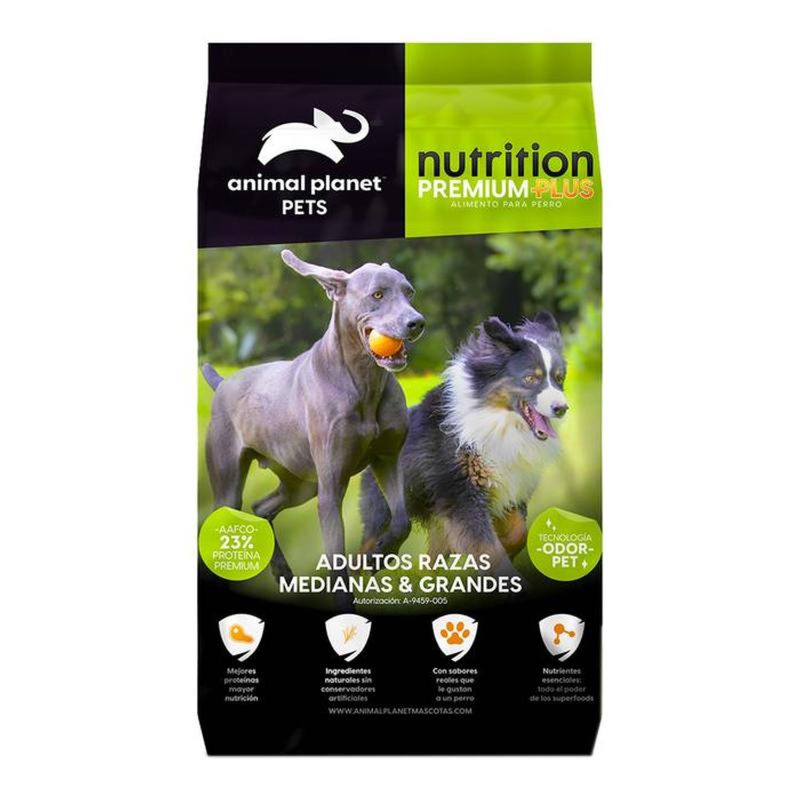 Alimento para Perros MXPRR-001-4 2 Kg Croquetas Perro Adulto Raza Mediana y Grande, Animal Planet Nutrition Adulto Razas Medianas y Grandes