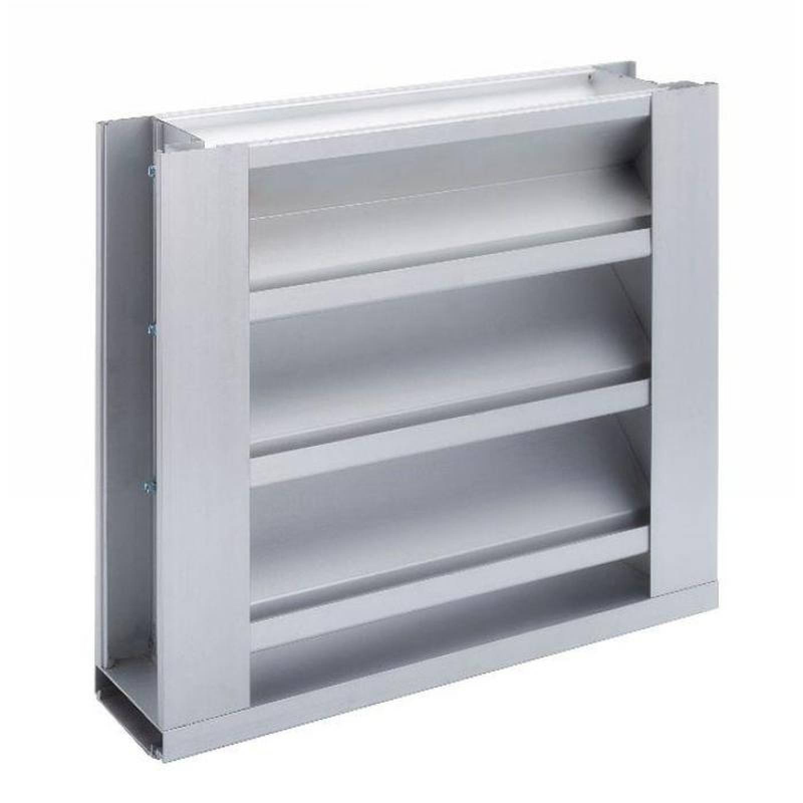 Rejilla Louver Ensamble Rigido, MXELV-003-4, 36x24x4, base x altura x fondo, en lámina galvanizada., UltraLouv
