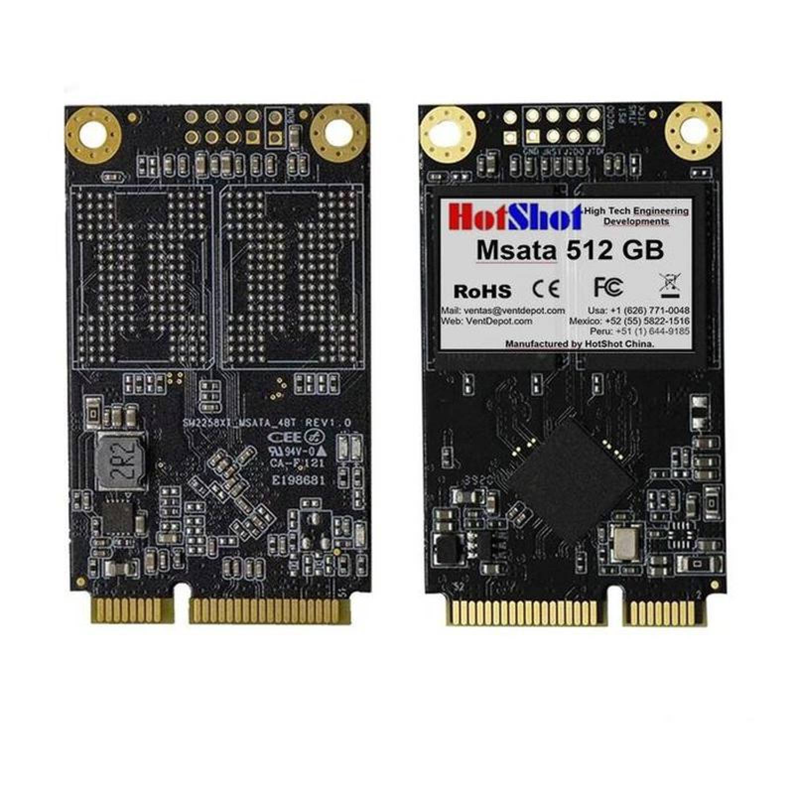 Disco Duro MSata para Laptop, MXMSD-002-1, 512 GB, Msata (SSD), Interno,, SolidMSata