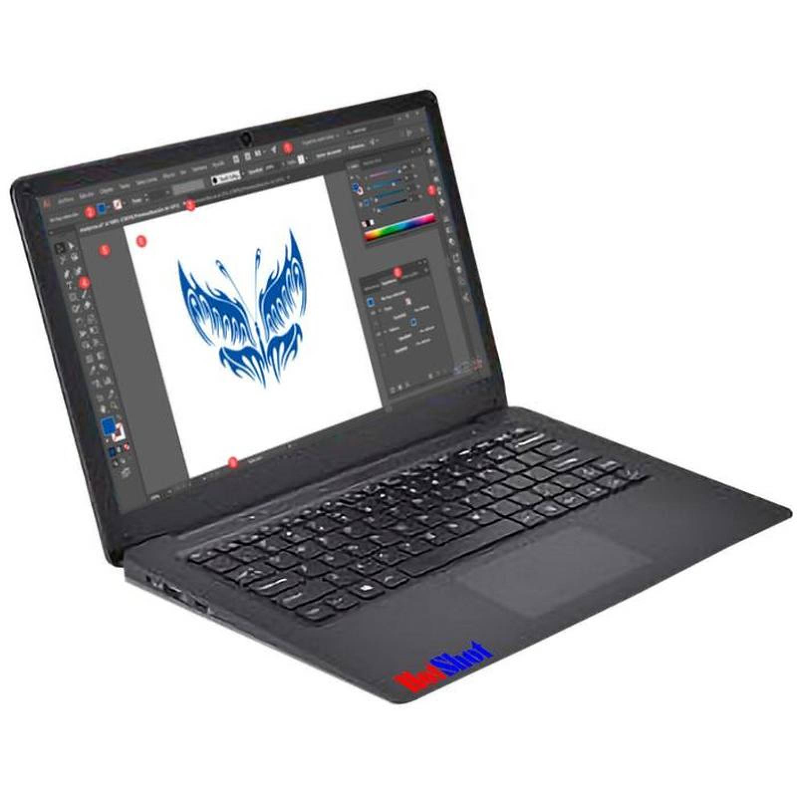 Ordenador Portátil, MXBRM-001-22, Intel Celeron, 4GB RAM, 64GB SSD, 12.5" Pantalla, 2.4GHz, Windows 10, 3500mAh, 4 a 6 Hrs., BasicStorm