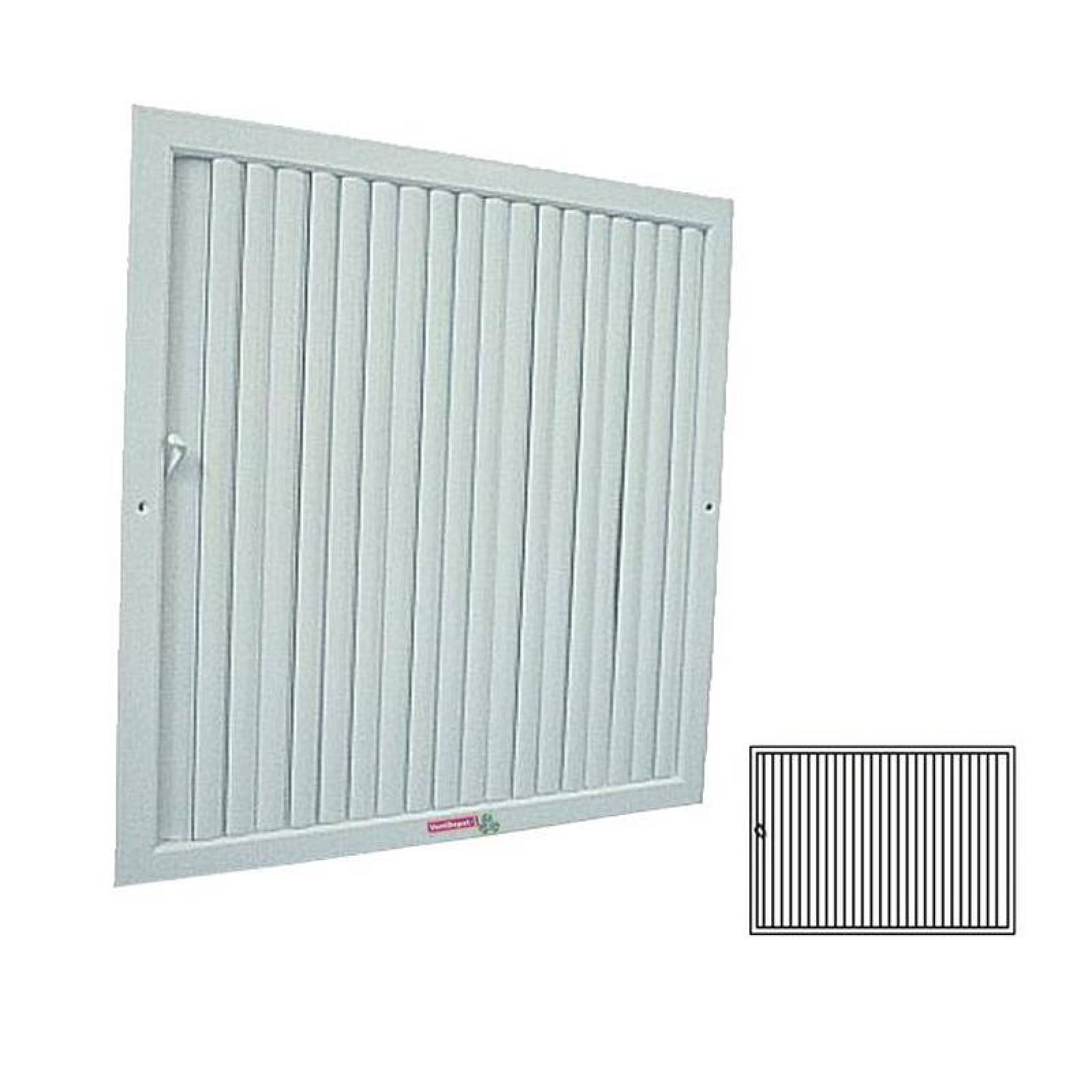 Difusor de Aire Para Bodegas, MXAL1-011, 14x6", Aluminio, blanco, 198m3/hr, flujo dirigible, 1 vía, c/control. , AletaControl 1 Way