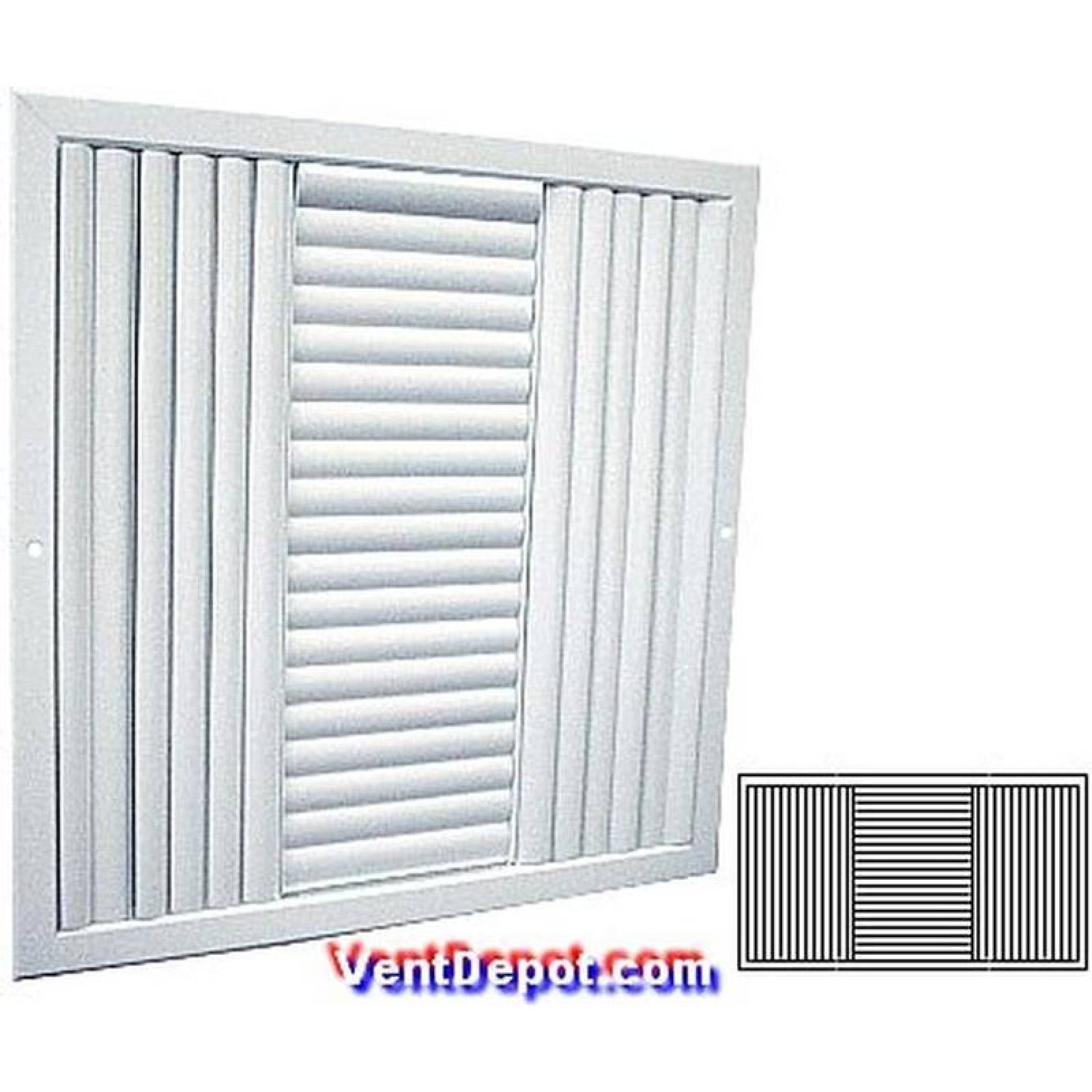 Difusor Estructura Fuerte Industria, MXAL3-044, 22x20", Aluminio, blanco, 1039m3/hr, flujo dirigible,3 vías, c/control, AletaControl 3 Way