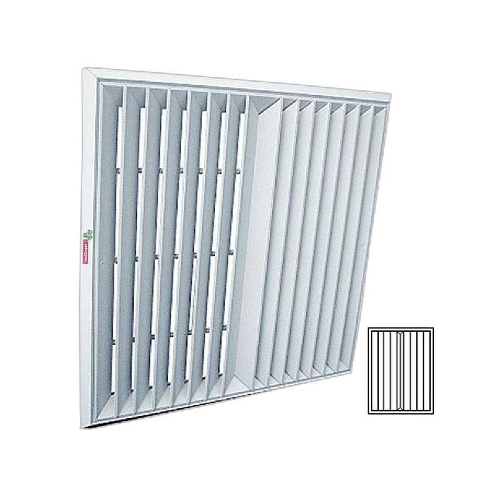 Difusor para Aire de Uso Universal, MXDB2-008, 12x9", 100% Aluminio, Blanco, 675m3/hr, 2 vías, marco biselado., DiamanBis 2 Way