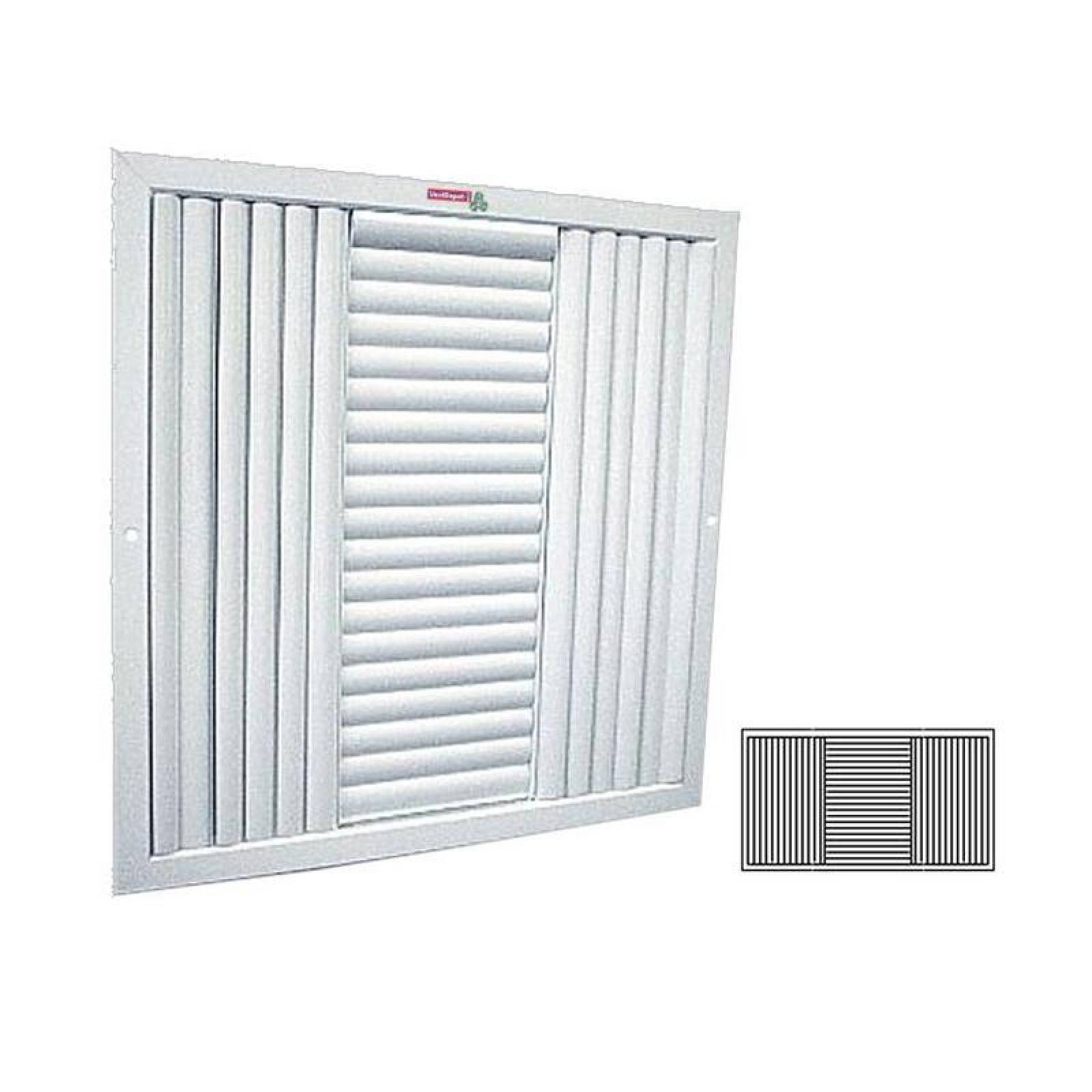 Rejillas Aluminio Color Blanco, MXVR3-044, 22x20", 100% Aluminio blanco, 1039m3/hr, 3 vías, aletas ajustables., VariAleta 3 Way