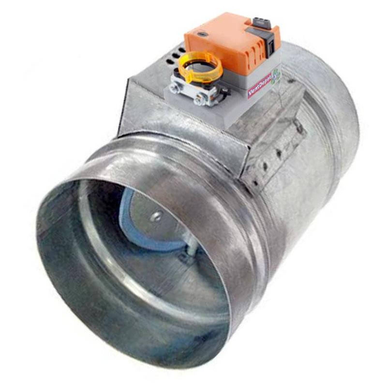 Ducto Compuerta Industrial VentDepo, MXDMV-033, 68" Diámetro, con cuadrante, Sellado con neopreno al 99porciento, Galvanizado, C,16, con Actuador 24V,, DampValv