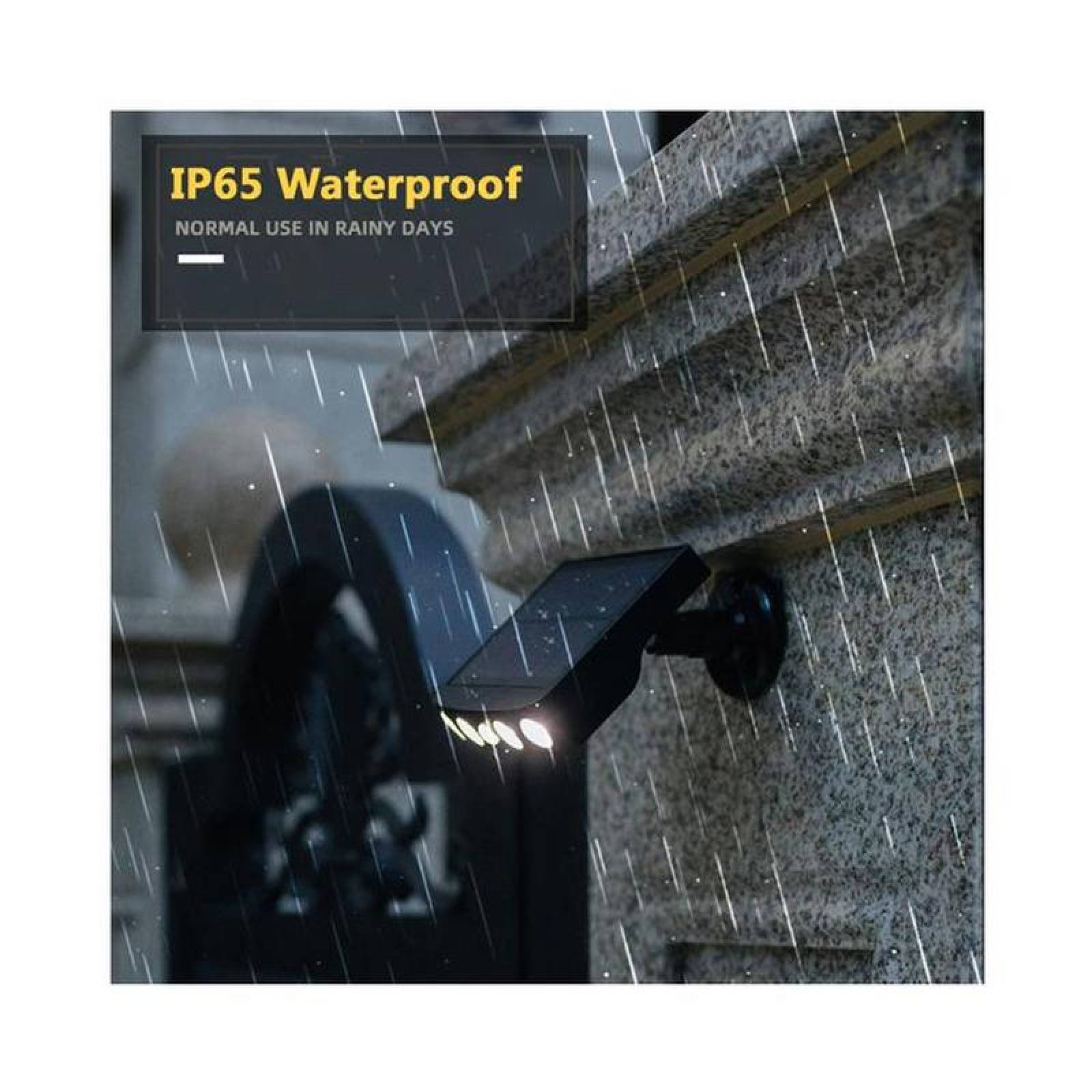 Iluminacion Exterior LED Avenida MXRSI-004-5 4 Pzas 400lm Luz Blanca 6000k Carcasa Blanca Iluminación a 120grado Panel Solar 4LEDs 5V 1,43W Sensor de Movimiento, SolarReflect