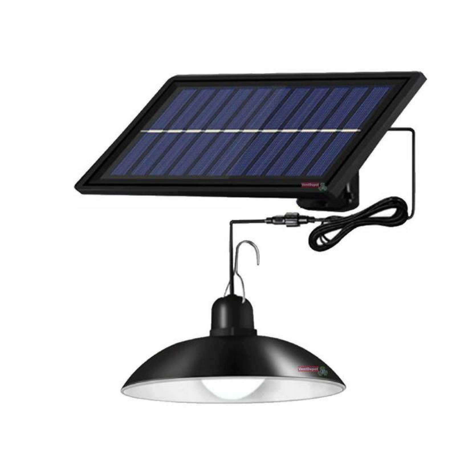 Iluminacion LED Solar para Balcón MXSLU-001-7 30LED 3W 400lm 6000K Luz Blanca Iluminación a 120grado Panel Solar 3m SolarLamp