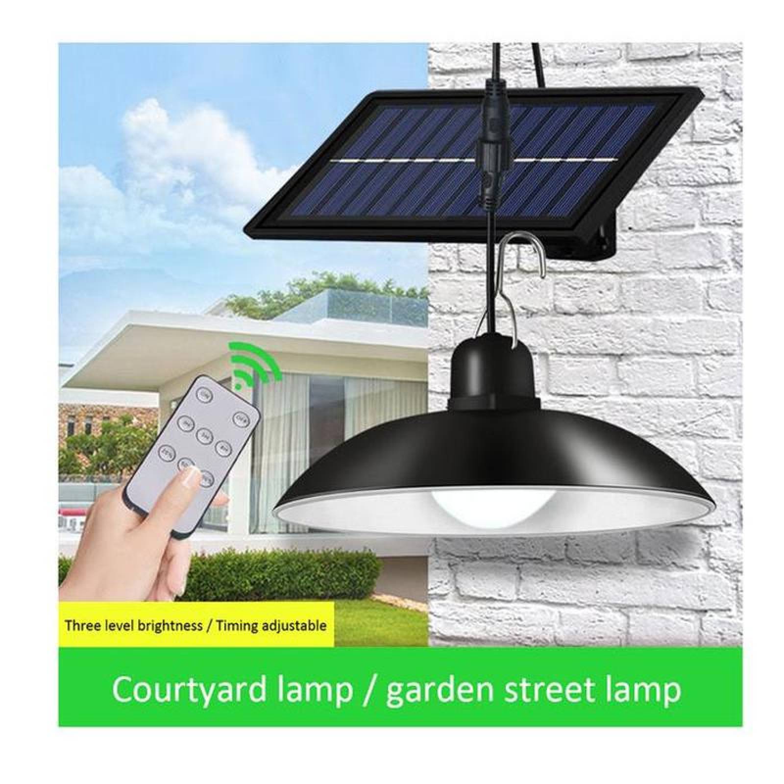 Lampara Solar Exterior Económica MXSLU-002-10 2x30LED 3W 400lm 6000K Luz Blanca Iluminación a 120grado Panel Solar 2x3m SolarLamp