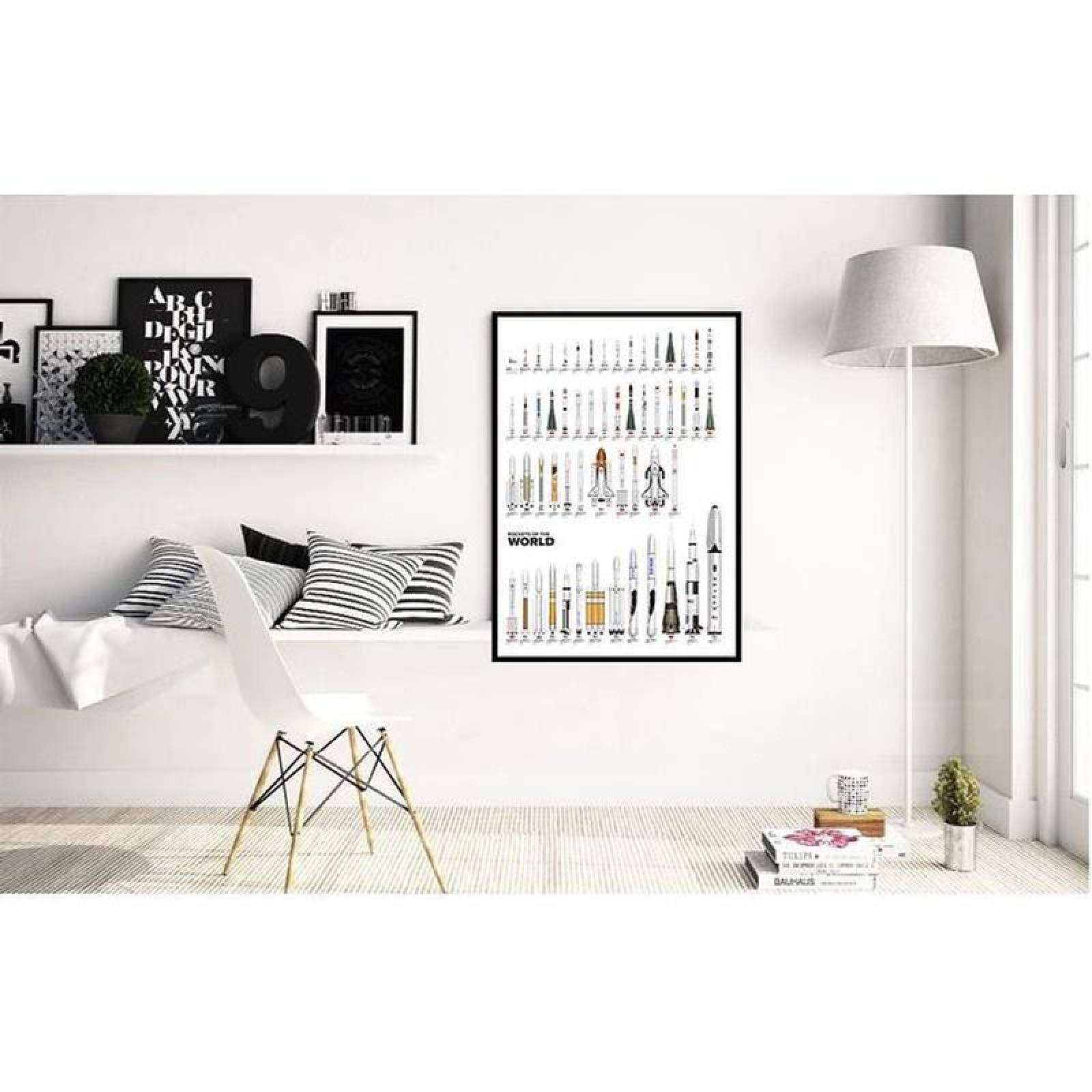 Cartel para adornar salas MXAOS-001-14 60x90cm RocketHistory Lona Textil Impresión Alta Calidad, RocketHistory