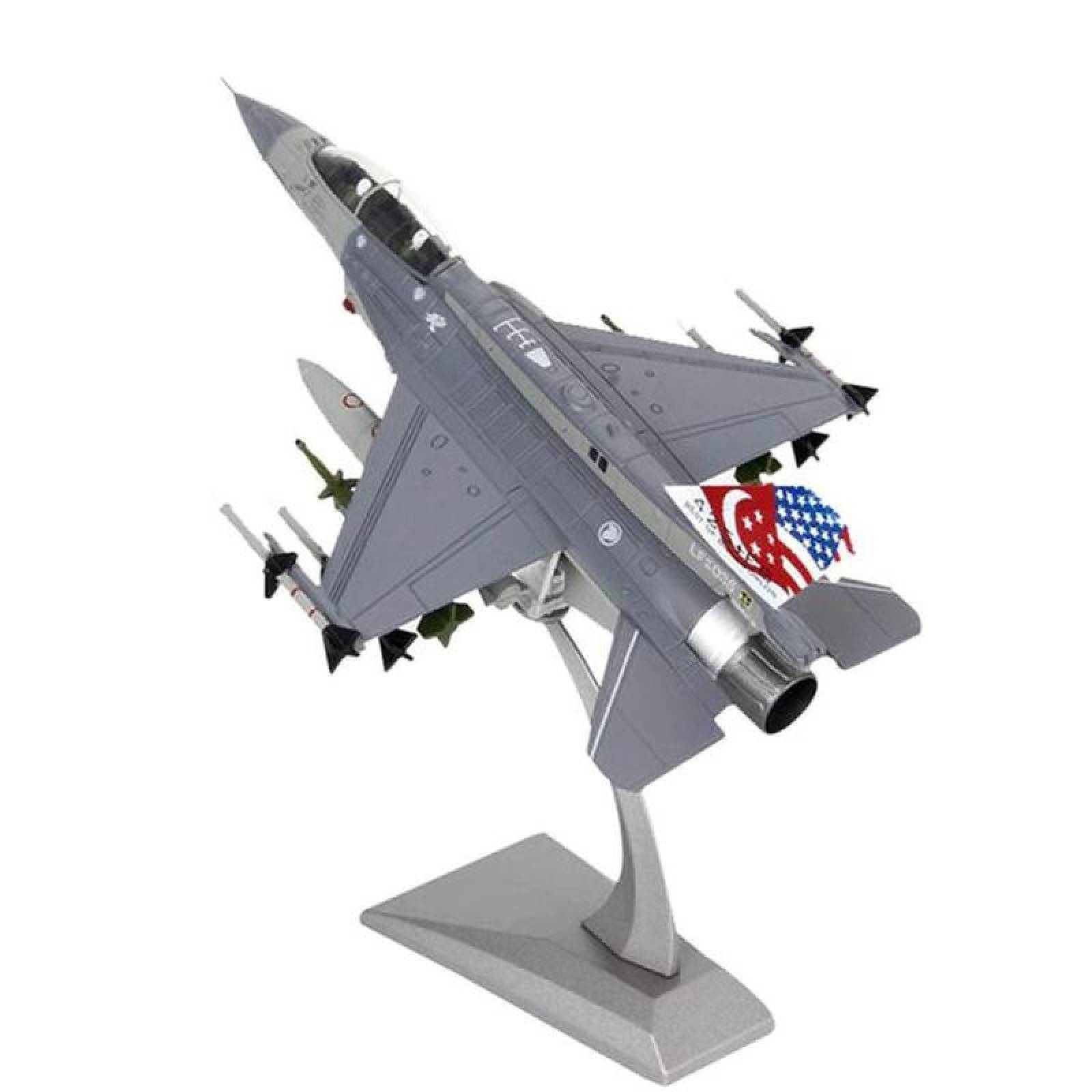 Jet Caza de Combate de Colección MXMFR-001-24 172 21x14,5x16cm MetalPlástico Base Metal Gris, F-16D Falcon