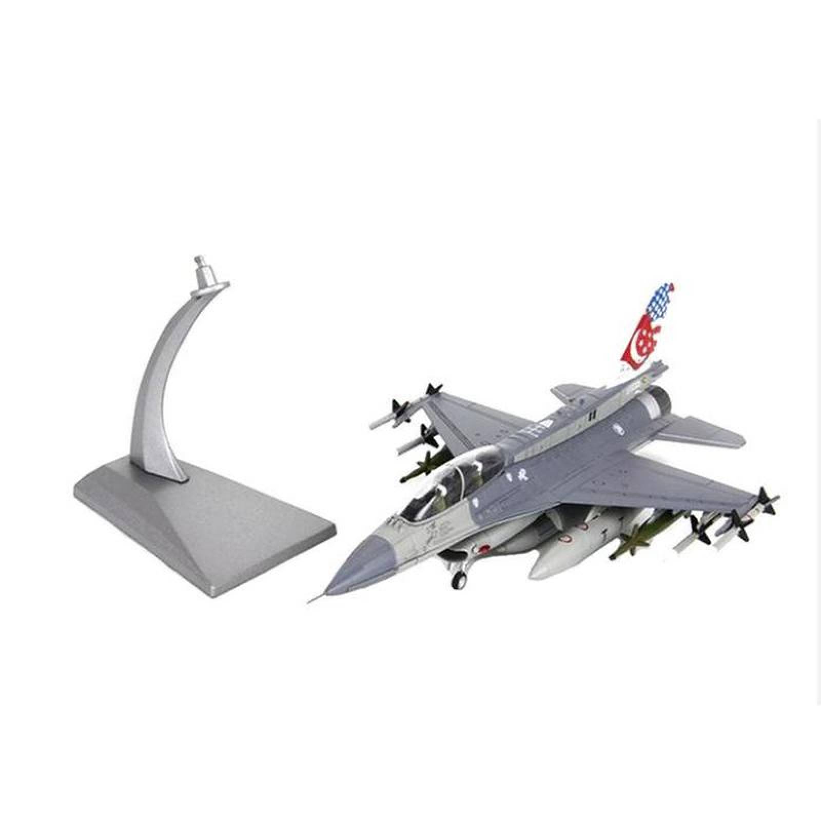 Jet Caza de Combate de Colección MXMFR-001-24 172 21x14,5x16cm MetalPlástico Base Metal Gris, F-16D Falcon