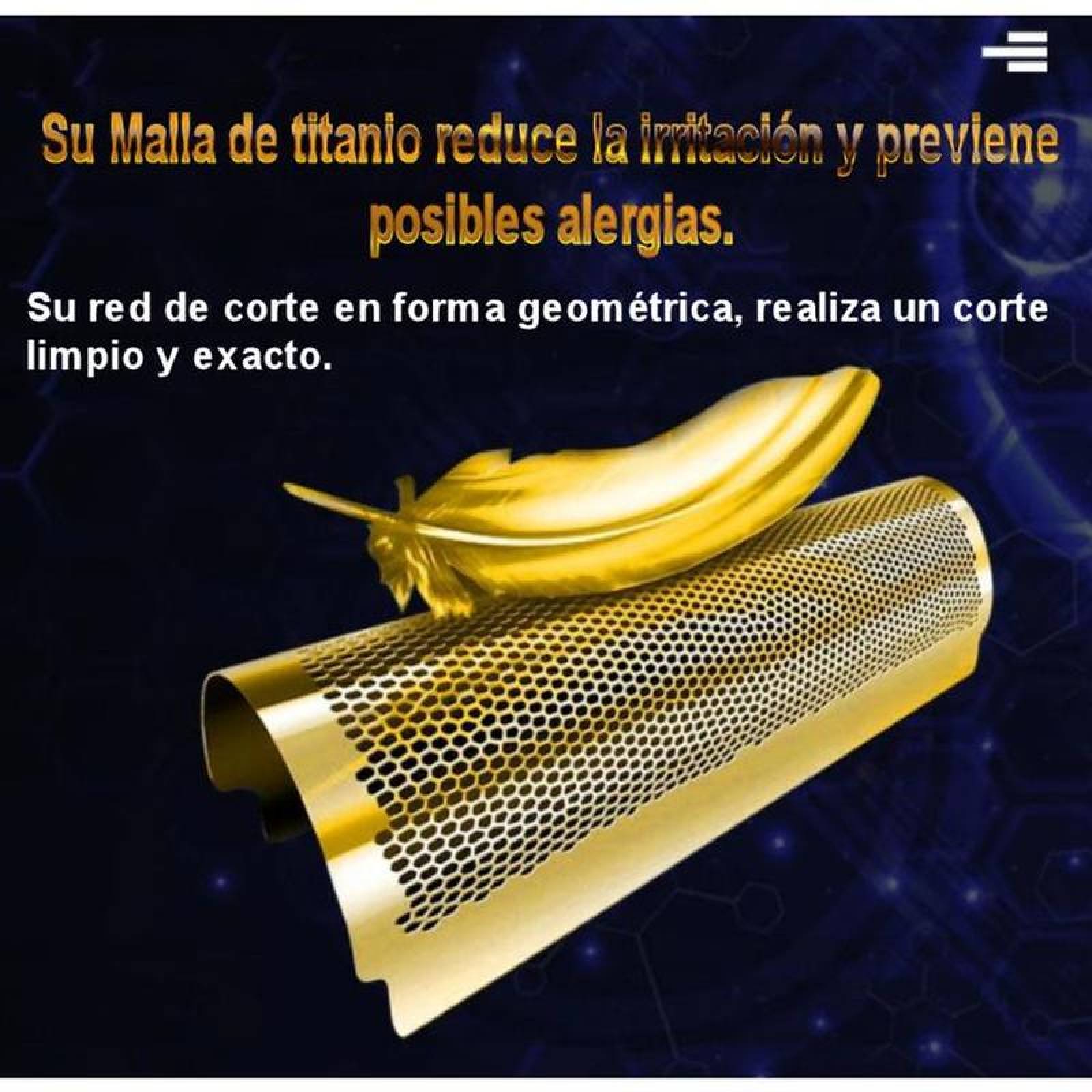 Maquina de Afeitar Económica, MXBPO-001-13, Oro, 240V, 2 Navajas, Recargable, 120Min,, BarberPro