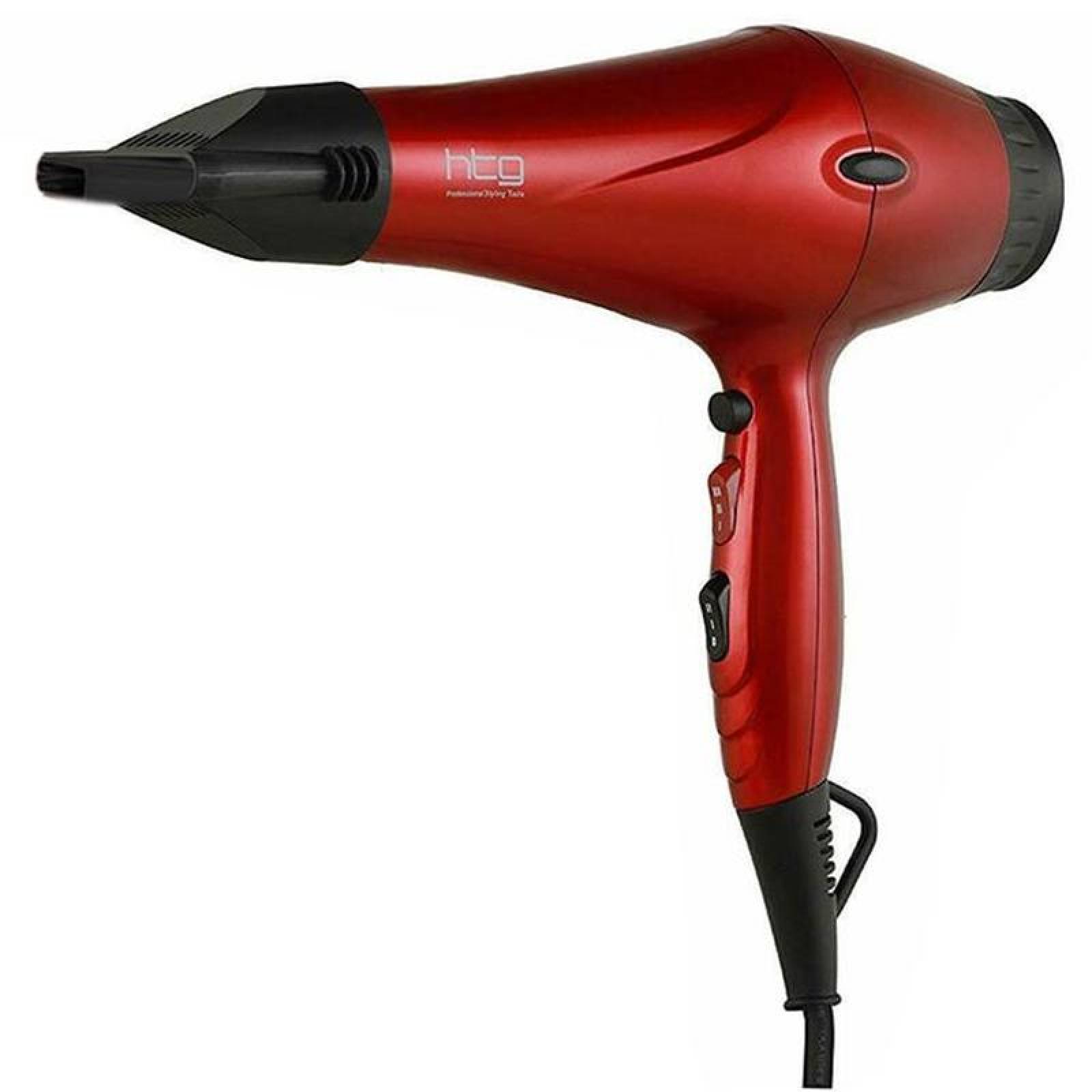 Secadora de Cabello Iónico interior, MXLEN-003-3, Rojo/Negro, 1875W Min, 230W Max, Cable 3m, Velocidades 3,, SilentDry