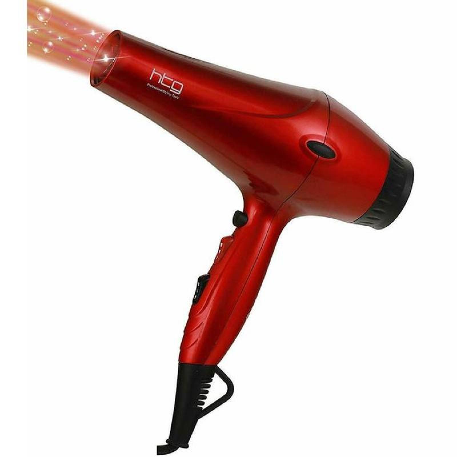 Secadora de Cabello Iónico interior, MXLEN-003-3, Rojo/Negro, 1875W Min, 230W Max, Cable 3m, Velocidades 3,, SilentDry
