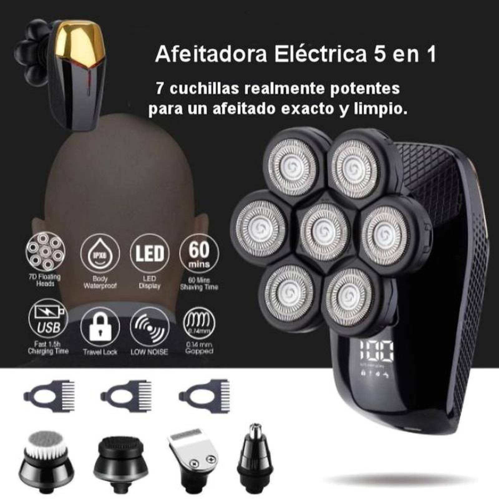 Maquina de Afeitar Económica, MXRXT-001-19, Negro, 240V, 7 Navajas, Recargable, 60Min,, RazorXtreame