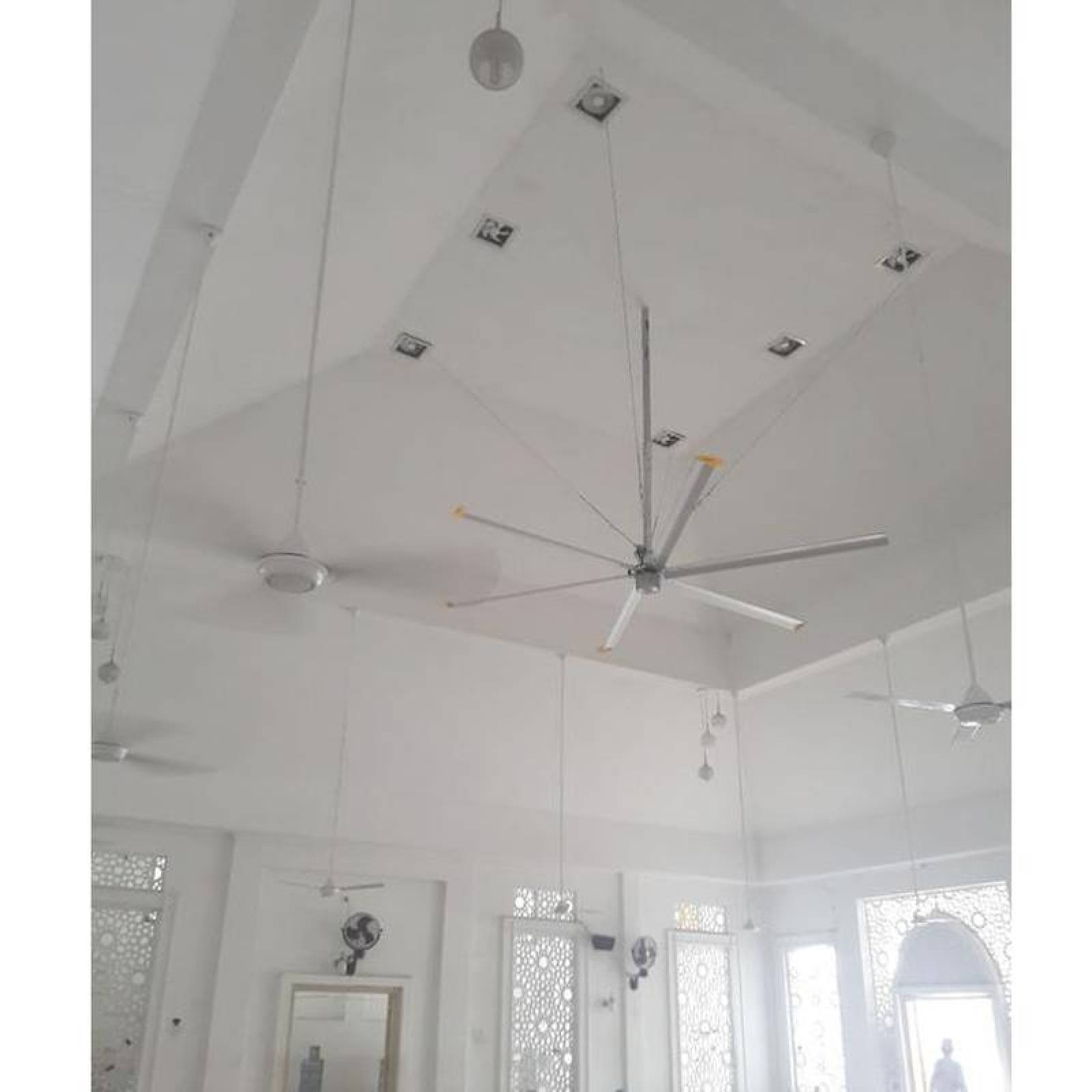 Ventiladores para Bodegas Grandes, MXWDP-002-6, Diámetro 5,5m ó 18Pies, 11963 m³/min, 70 RPM, Plata, 800W, 220380V, 40dB,, WindPro