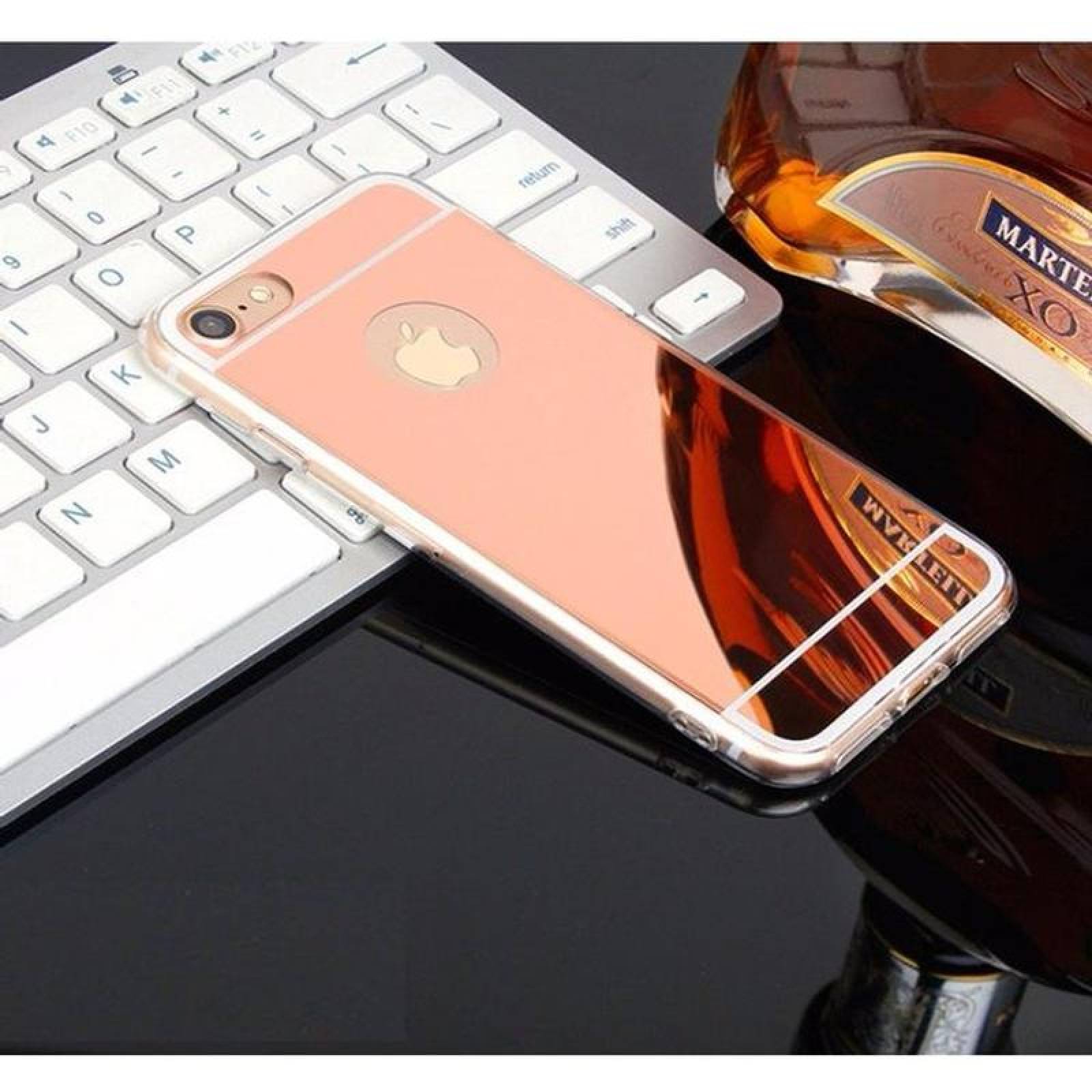 Fundas para Iphone Diseño Espejo MXMOR-005-1 Rose GoldRosa Oro I Phone 7 Estuche Flexible Plástico TPU, Mirror Case Collection