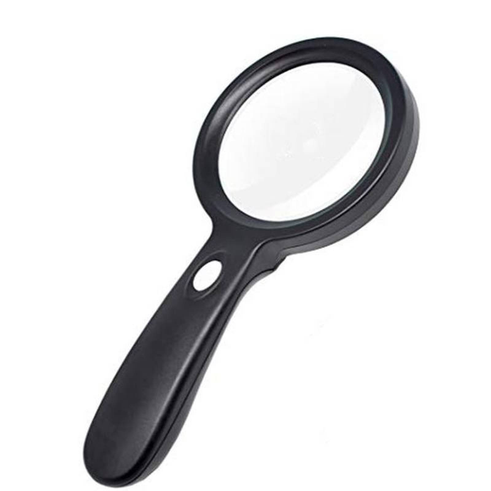 Lupa con luz para Lectura 10x MXMGL-001-12 1 Pza 10x 80mm 12 LED Negro, MagLup
