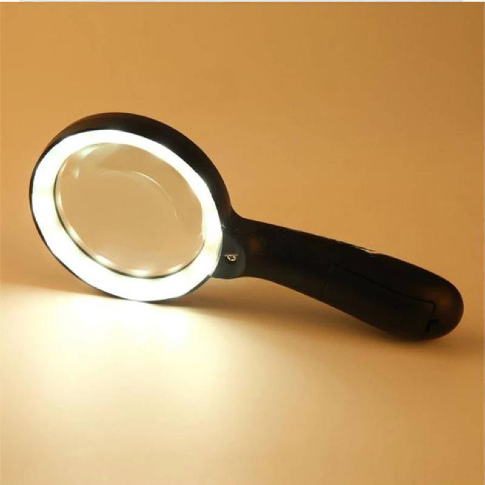 Lampara Lupa ideal para Relojería MXMGL-001-17 1 Pza 10x 80mm 12 LED Negro, MagLup