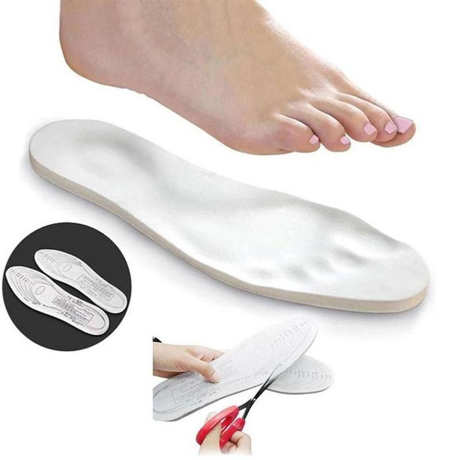 Plantillas Cómodas Deportivas MXFNA-003-9 3 Pares Espuma viscoelástica Blanco, FineTempla