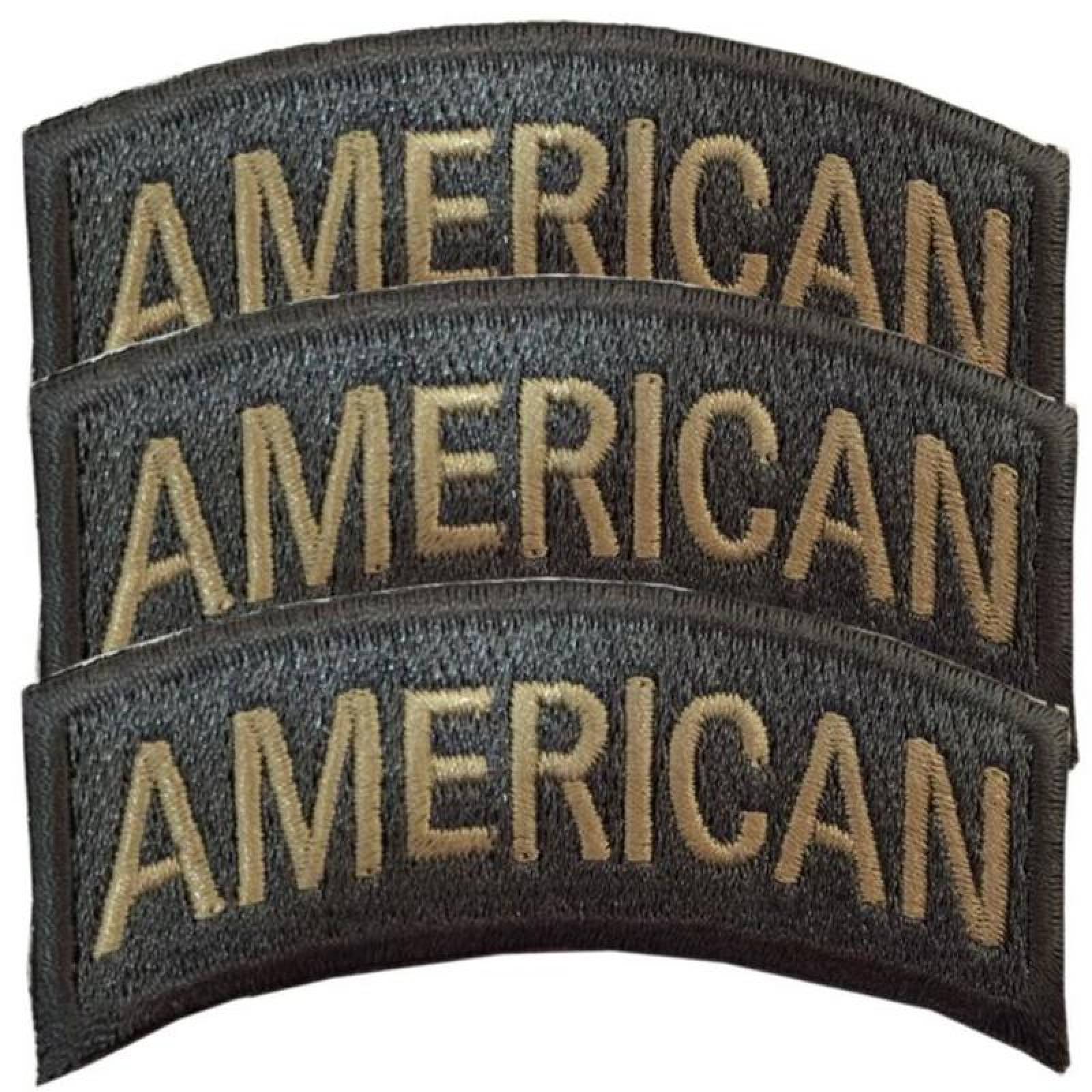 Venta de Parches USAmerican Velcro MXAUS-003-5 3 Parches USAmerican Insignia Táctico Militar 7x3cm Bordado con Velcro, TacticWords01