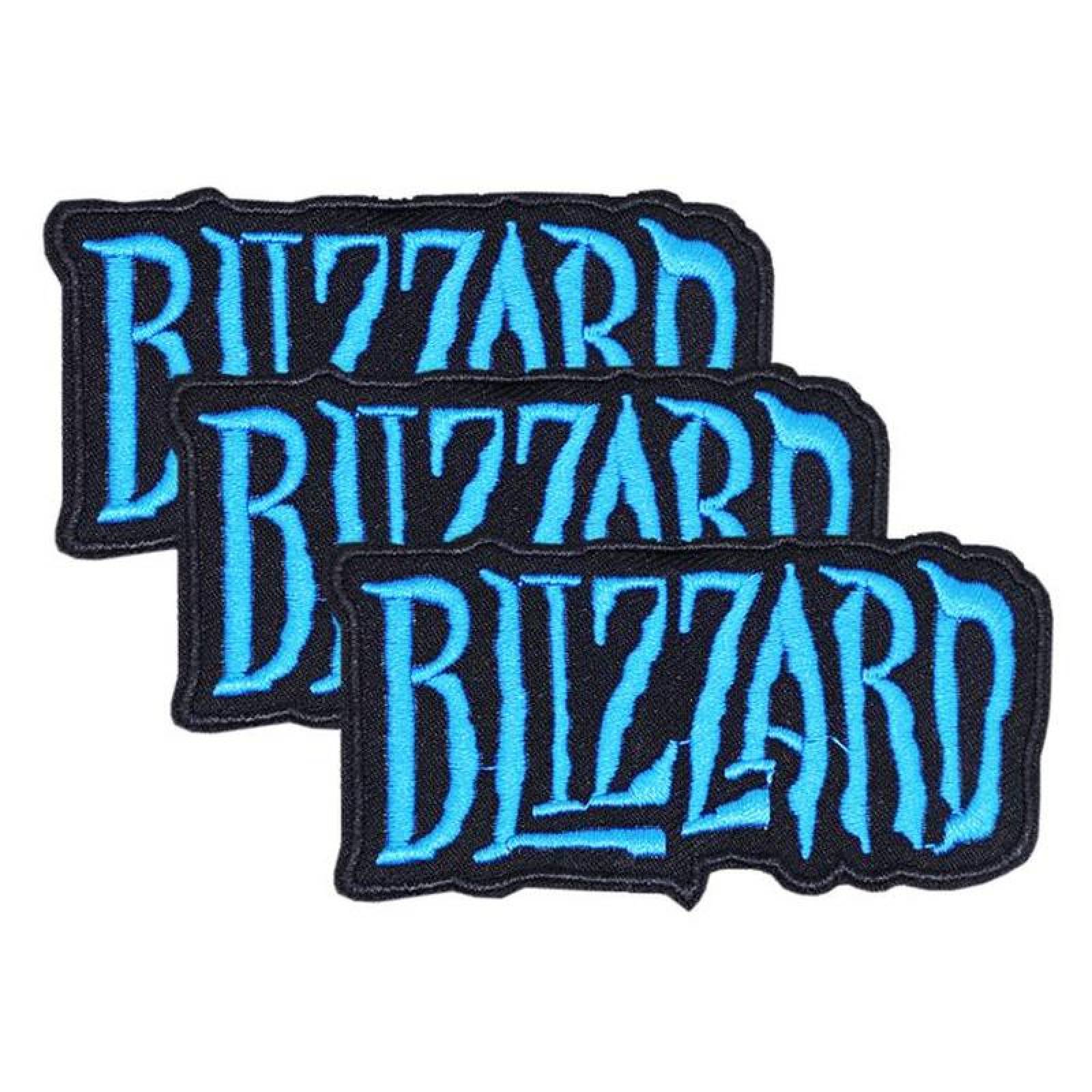 Parches para Mochilas MXBZA-003-5 3 Parches Blizzard 10x6cm NegroAzul Bordado Adhesivo para Planchar, Gaming01