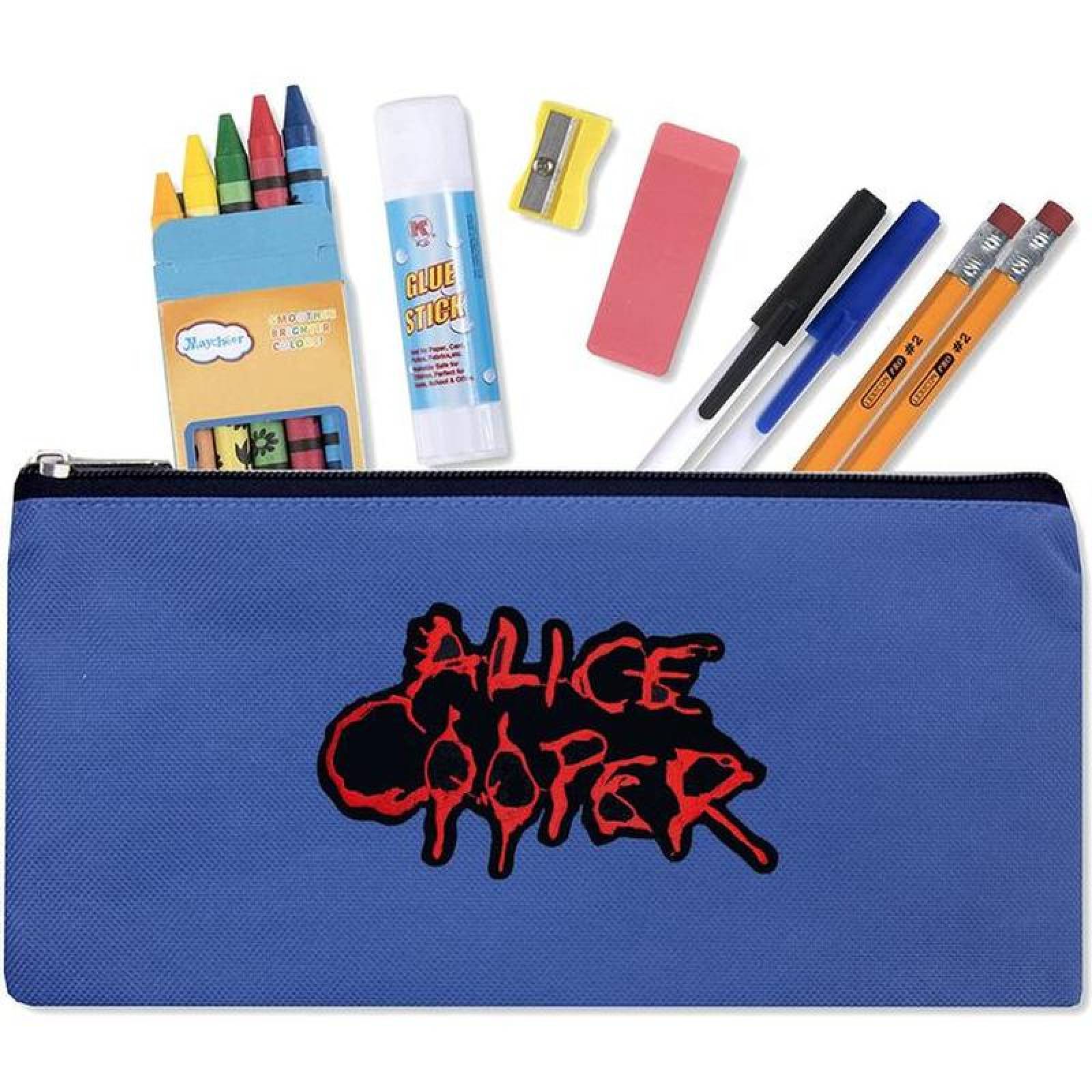 Parches Bordados de Tela Rock MXCKP-001-6 1 Parche Alice Cooper 12x7cm NegroRojo Bordado Adhesivo para Planchar, Music03