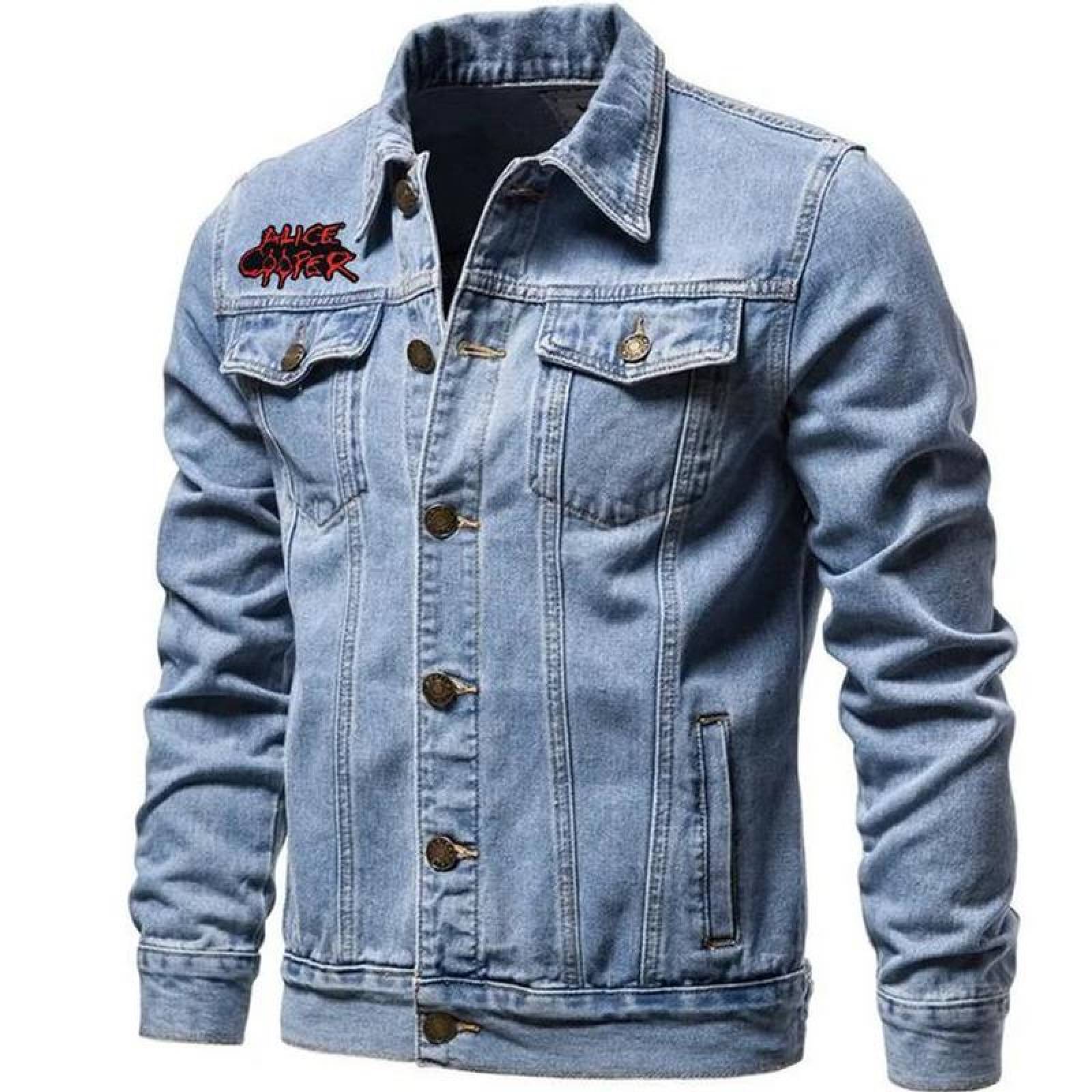 Parches Bordados de Tela Rock MXCKP-001-6 1 Parche Alice Cooper 12x7cm NegroRojo Bordado Adhesivo para Planchar, Music03