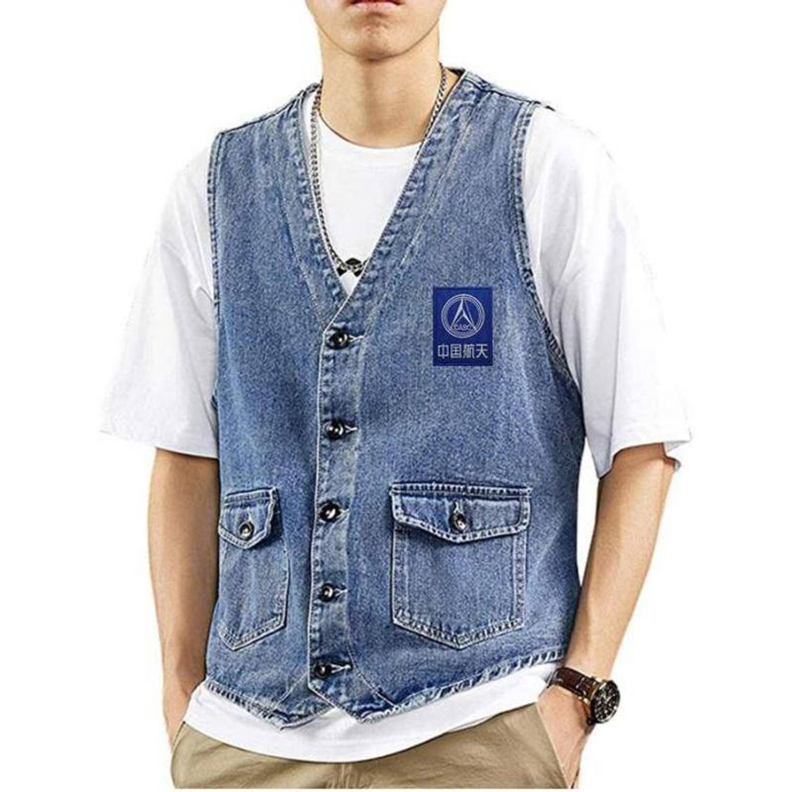 China Aerospace Science Agency CASC MXNPF-002-3 2 Parches Space Agency 6x8cm Azul Bordado Espacial con Velcro, SpaceForce03