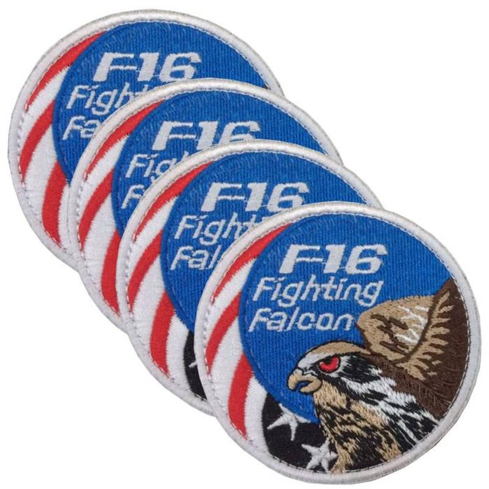 Parches Militares de Alta Calidad MXNPG-004-4 4 Parches USAirForce Insignia 8x8cm AzulRojo Táctico Militar Bordado con Velcro, USAirForce03