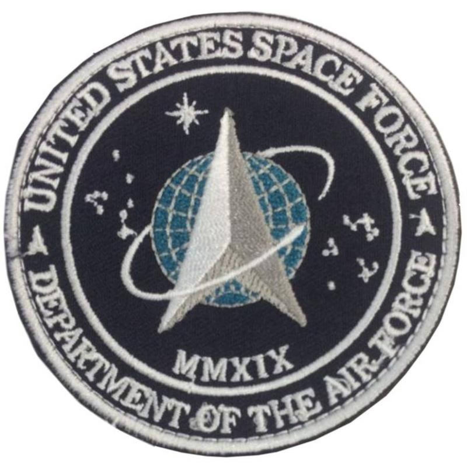 Parche Space Agency para Playeras MXNSC-001-6 1 Parche Space Agency 8x8cm Azul Marino Bordado Espacial con Velcro, SpaceForce01