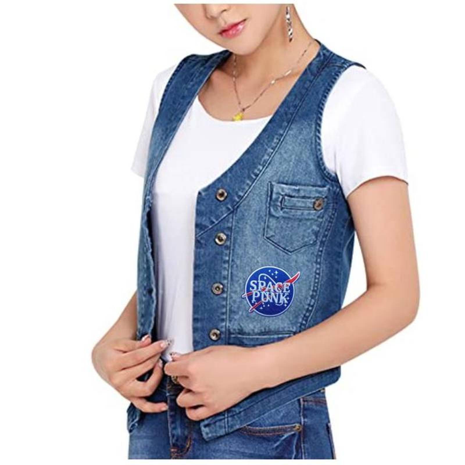 Space Agency Nasa Parche Chalecos MXNSE-005-5 5 Parches Nasa 9,3x8,1cm Azul Espacial Bordado Adhesivo para Planchar, Nasa02