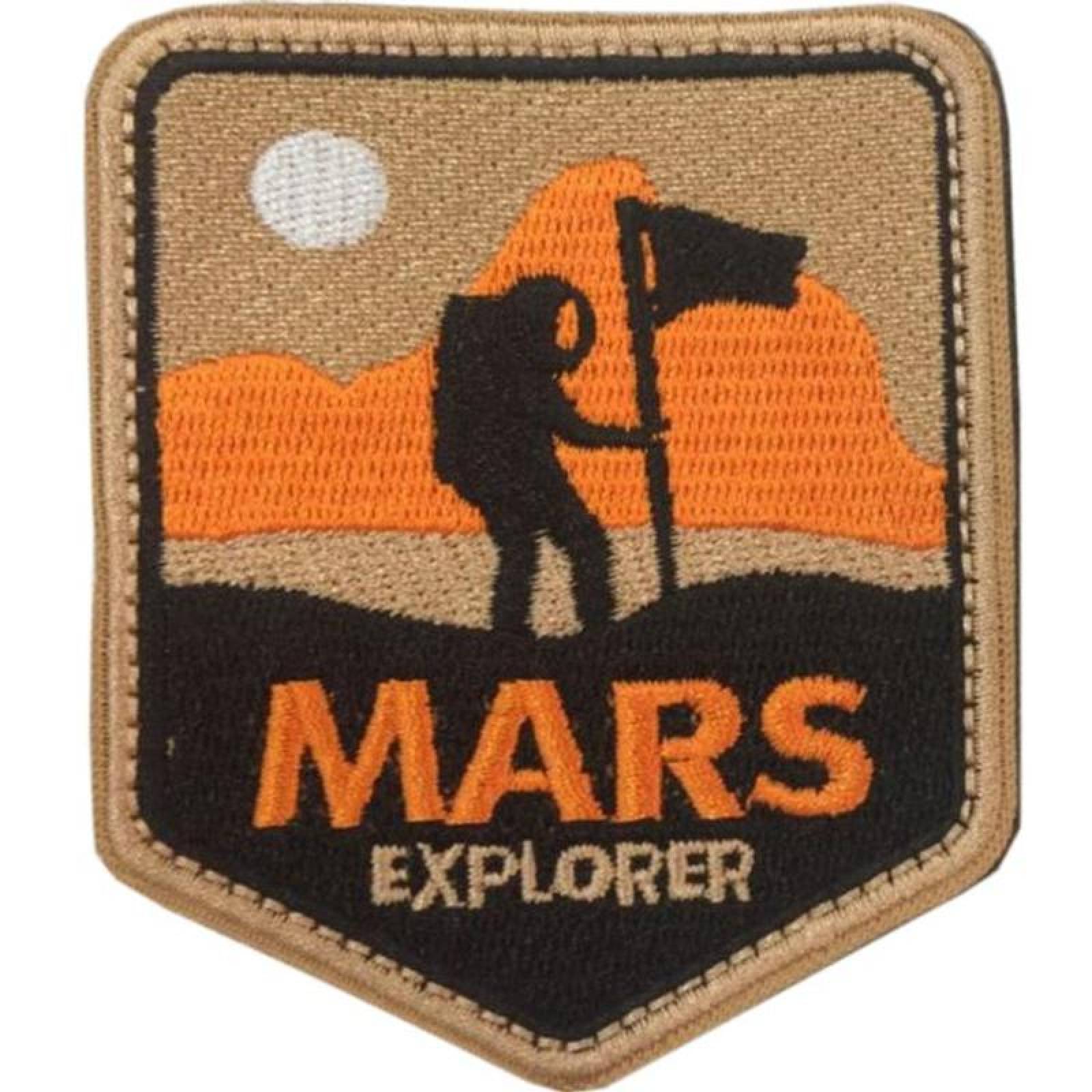 Mars Explorer Parche para Suéter MXNSF-001-3 1 Parche Space Agency 7x8cm Café Bordado Espacial con Velcro, SpaceForce02