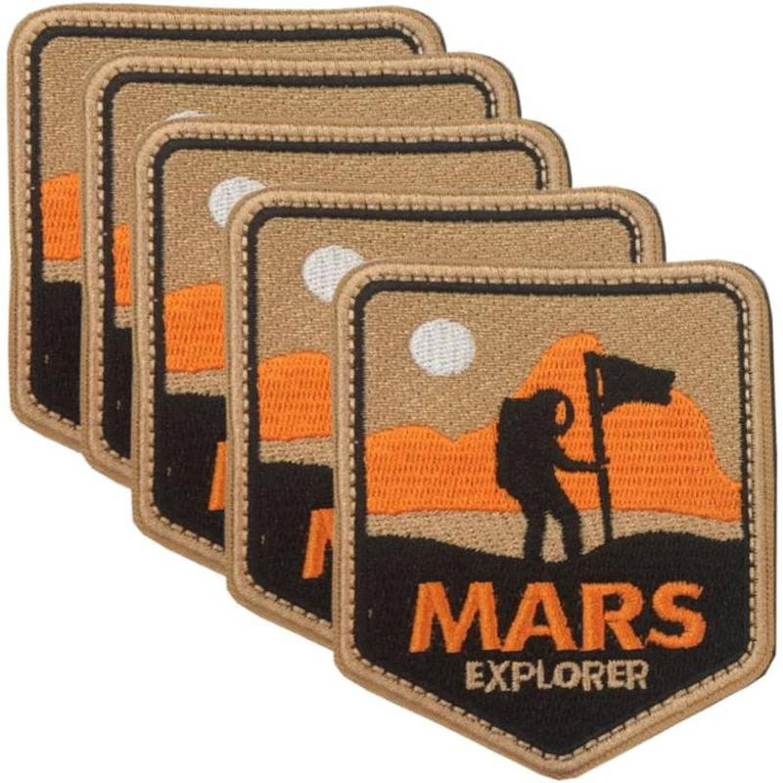 Parche de Astronauta para Chalecos MXNSF-005-6 5 Parches Space Agency 7x8cm Café Bordado Espacial con Velcro, SpaceForce02