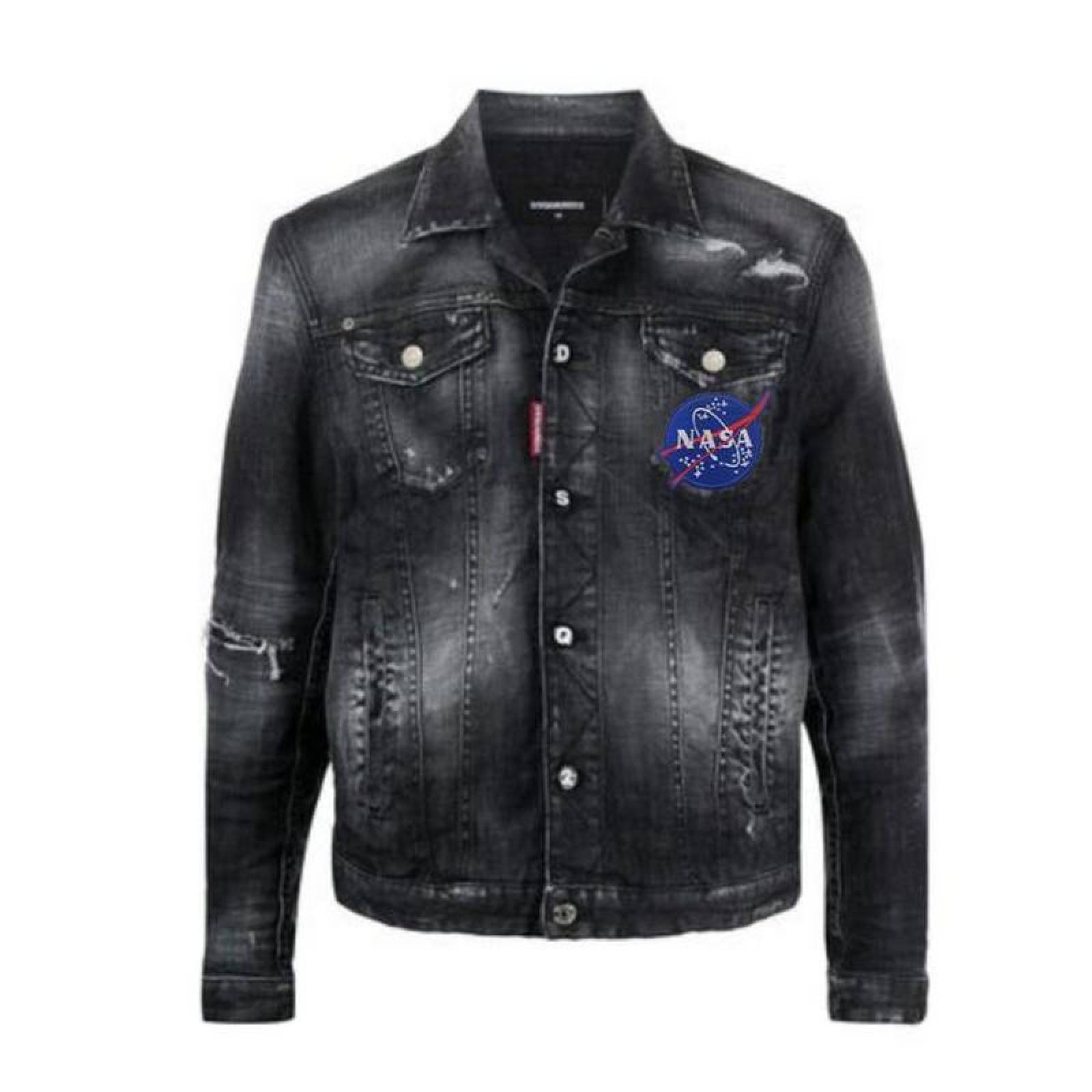 Parche Bordado Espacial para Suéter MXNSI-002-5 2 Parches Nasa 9,5x7,8cm Azul Espacial Bordado con Velcro, Nasa01