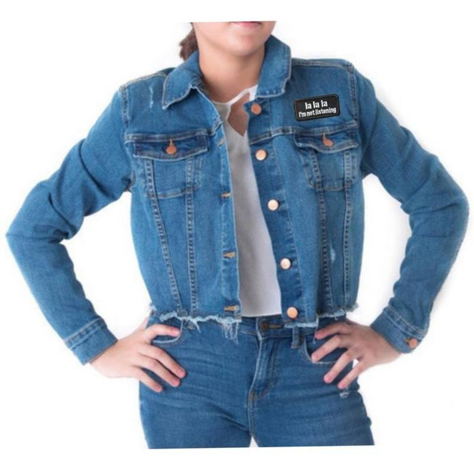 LaLaLa Parche Adhesivo para Chaleco MXNSO-001-5 1 Parche LaLaLa 9x4cm Negro y Blanco Frases Bordado Adhesivo para Planchar, TacticWords04