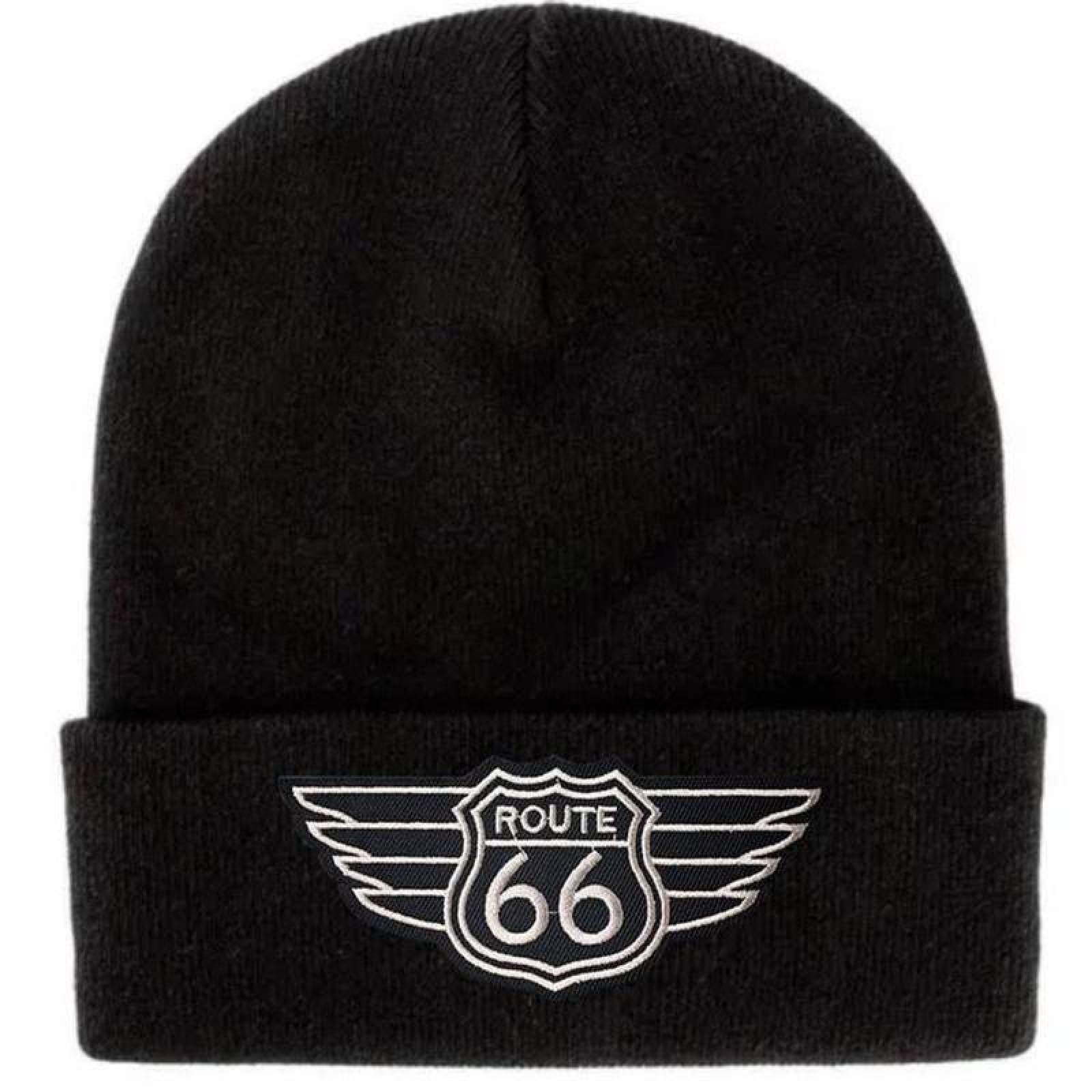 Retro Biker Parche Adhesivo PVC MXOUR-002-2 2 Parches Route66 11x 5cm Negro Motociclista Bordado Adhesivo para Planchar, Route02