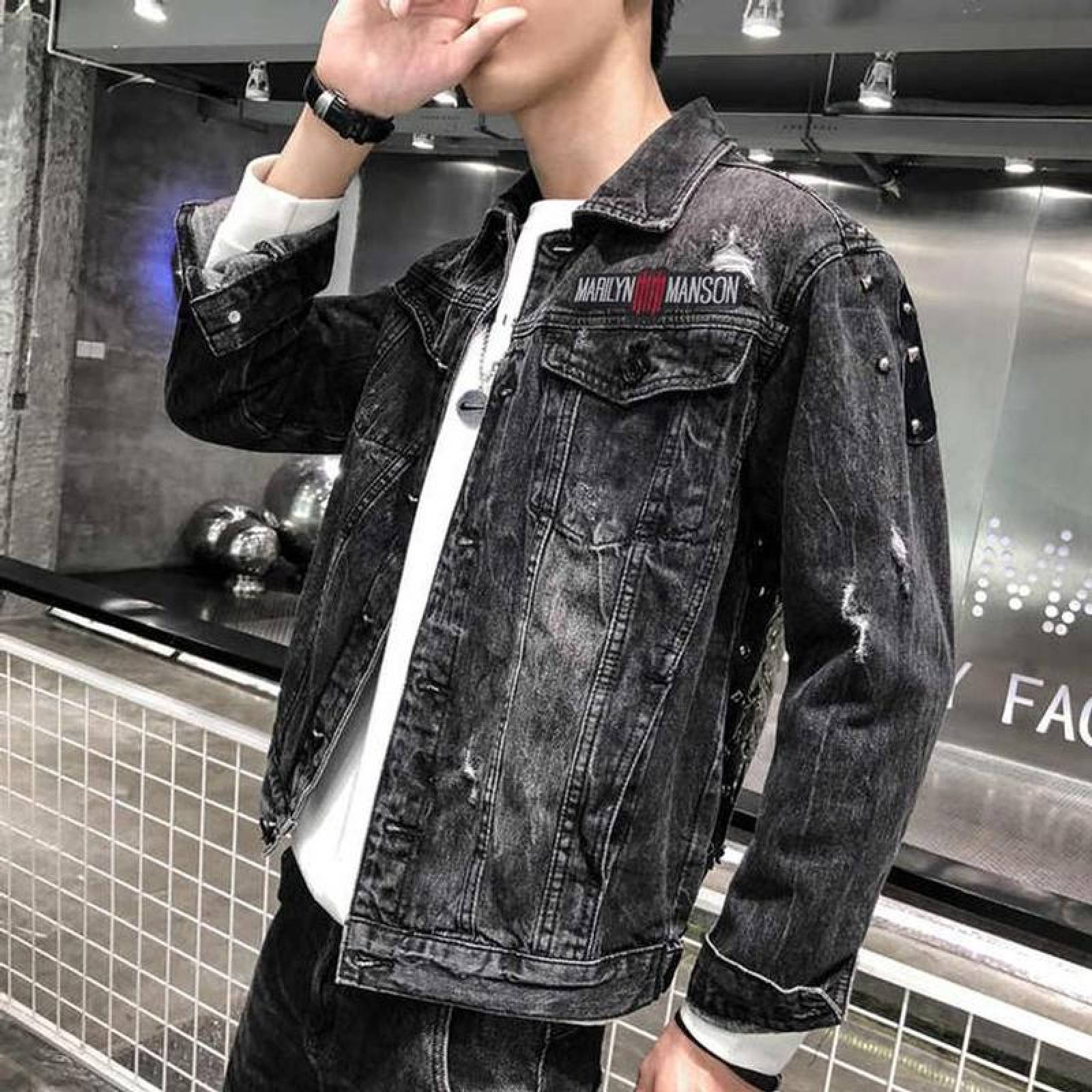 Parches Bordados de Banda MXPKA-004-3 4 Parches Marilyn Manson 16x6cm NegroBlanco Bordado Adhesivo para Planchar, Music05