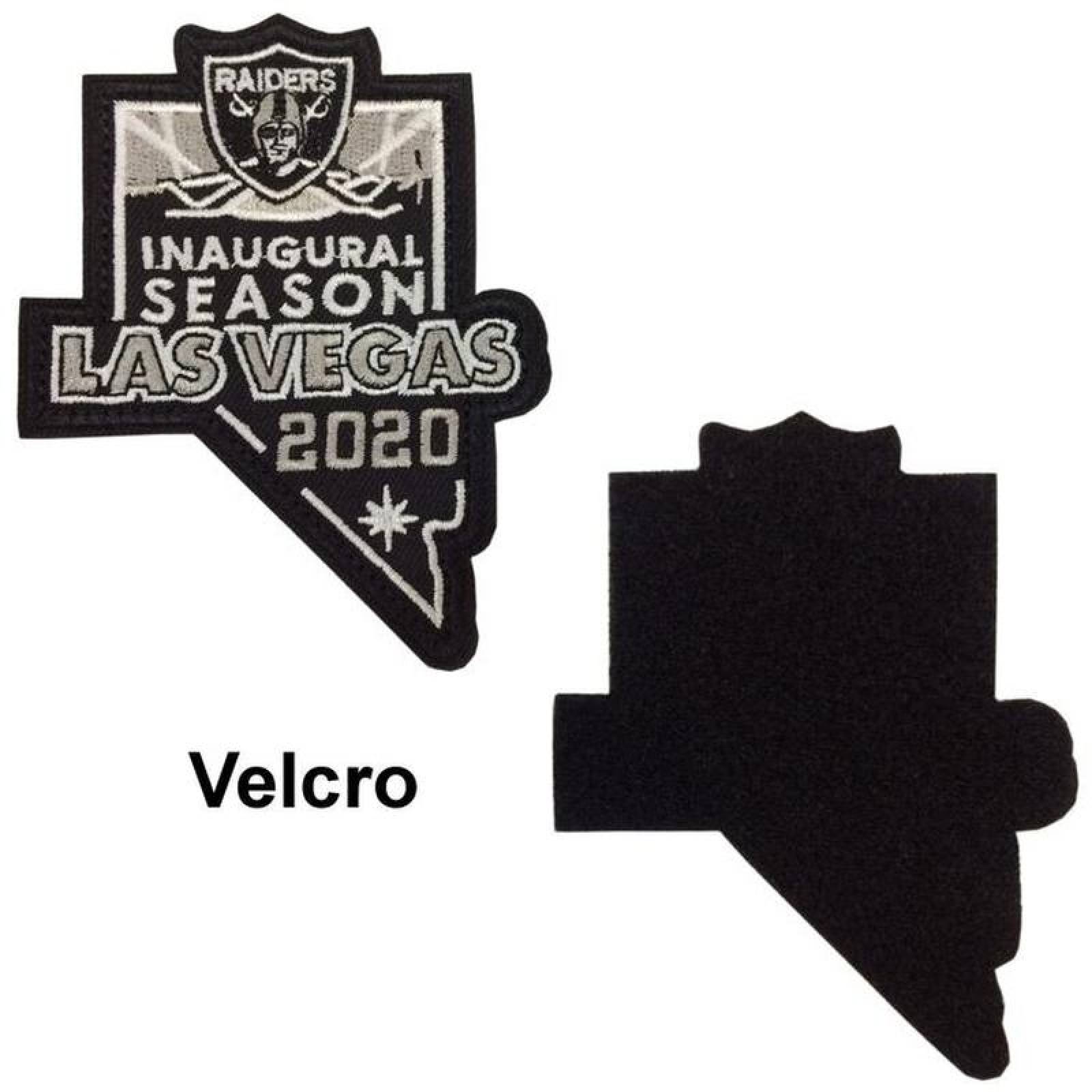 Raiders Las Vegas Parche Mochilas MXRDI-002-4 2 Parches Futbol Americano 8x11cm Negro y Gris Deportivo Bordado con Velcro, Raiders01