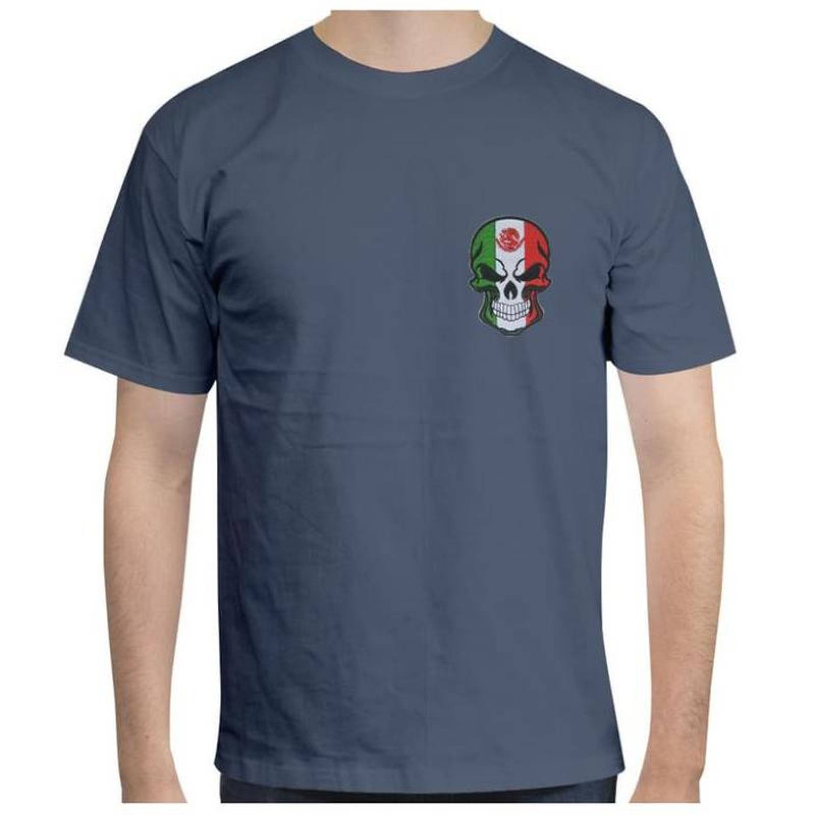 Bandera de México Parche Resistente MXSKM-003-4 3 Parches Calavera México 6x9cm Tricolor Bordado Táctico Militar con Velcro, SkullFlag02