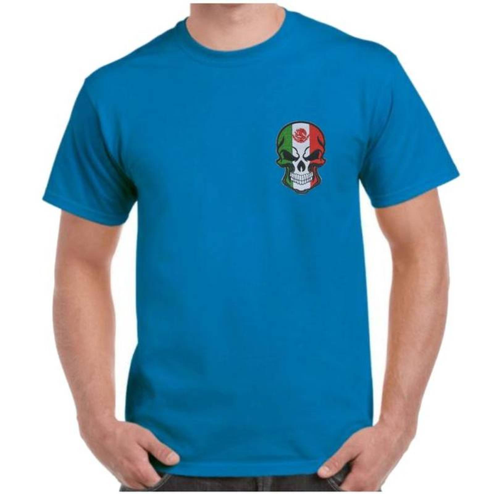 Venta de Parches Militares Ropa MXSKM-004-5 4 Parches Calavera México 6x9cm Tricolor Bordado Táctico Militar con Velcro, SkullFlag02