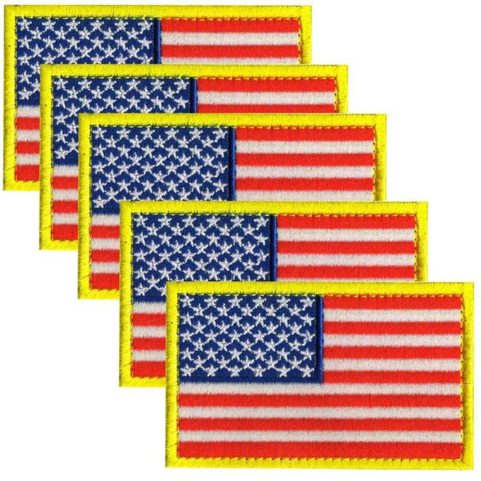 PARCHE BORDADO BANDERA MILITAR CON VELCRO USA